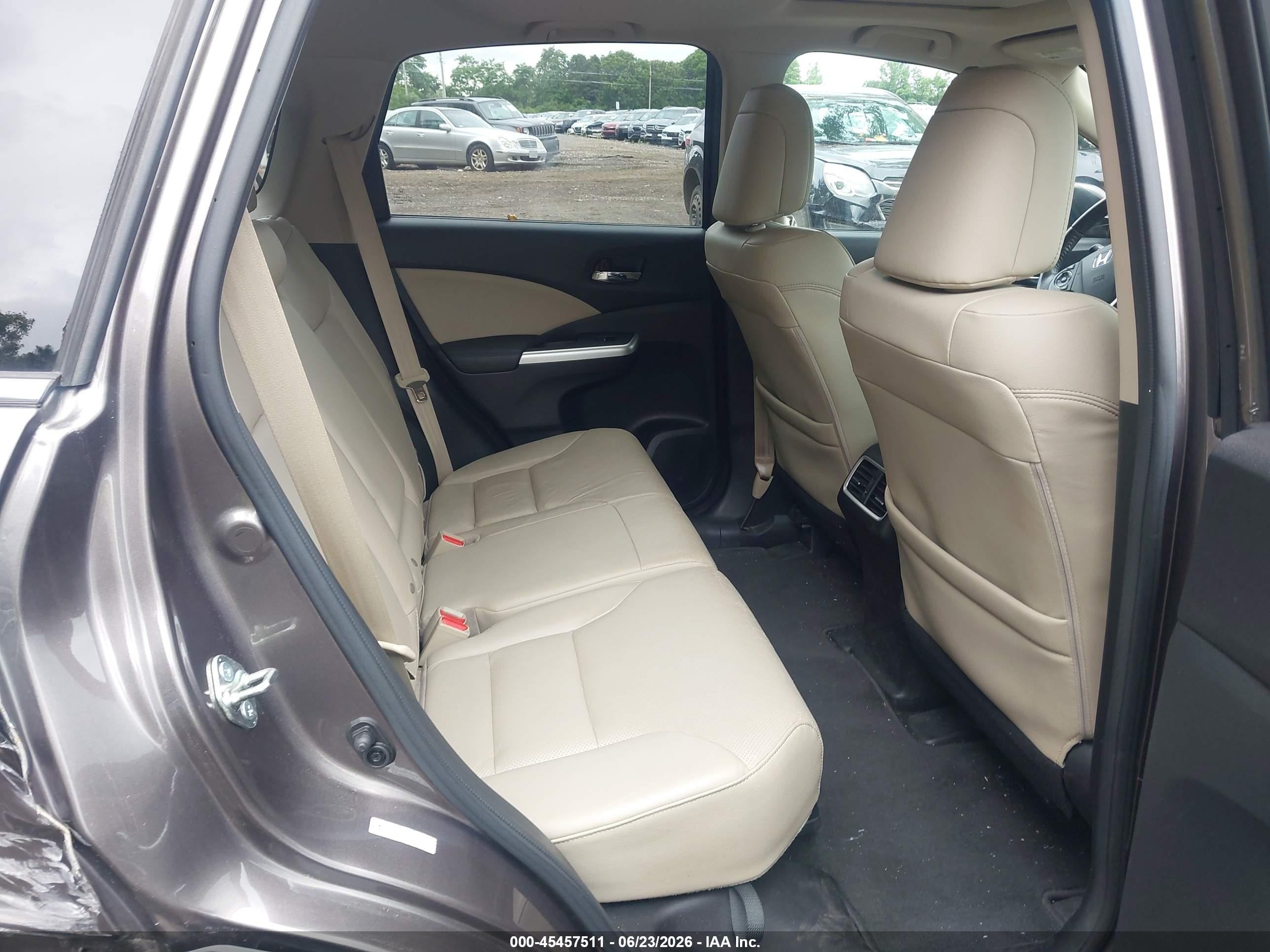 2015 Honda Cr-v Ex-l Gray vin: 5J6RM4H75FL042394