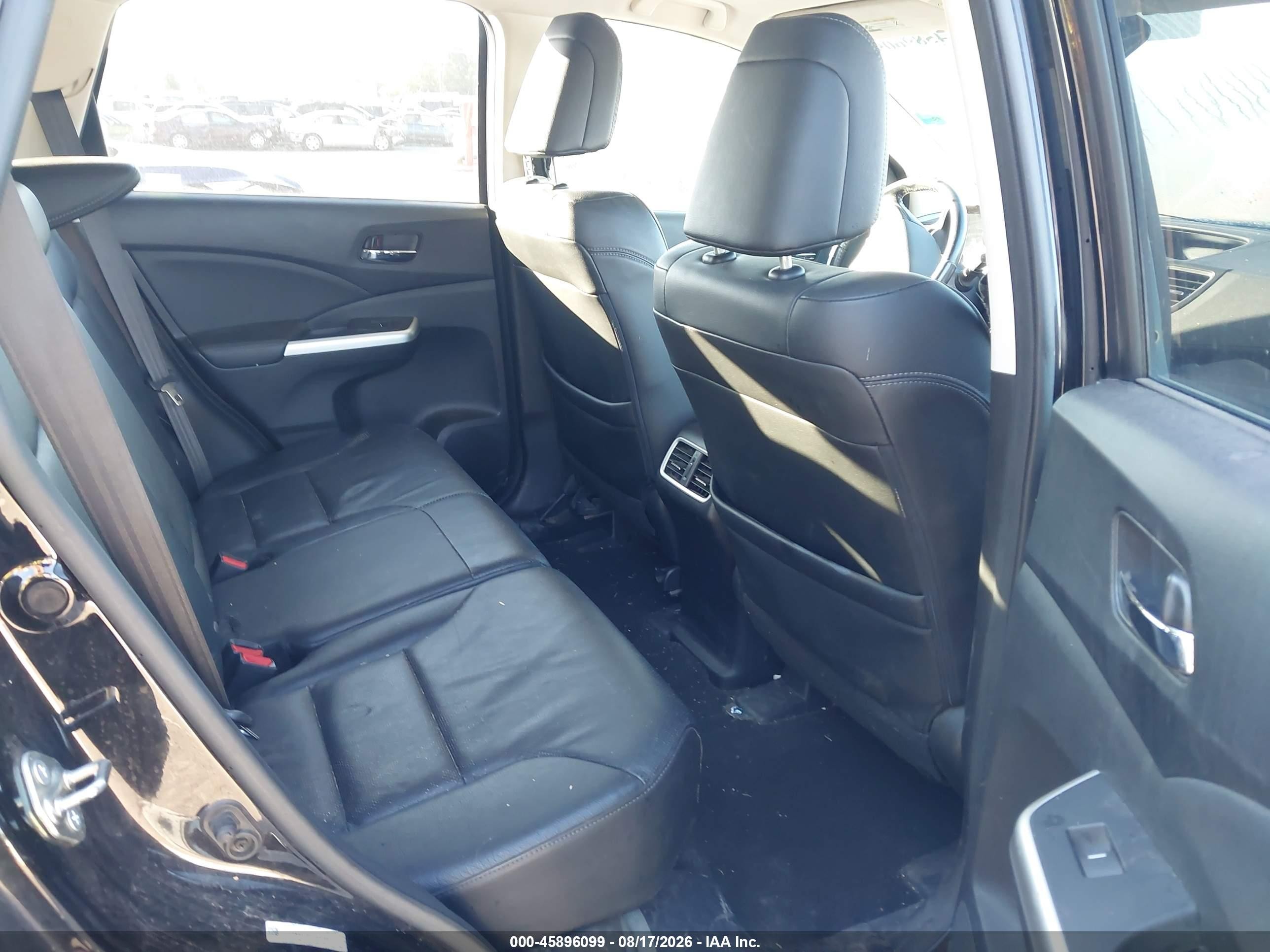 2015 Honda Cr-v Ex-l Black vin: 5J6RM4H75FL044288