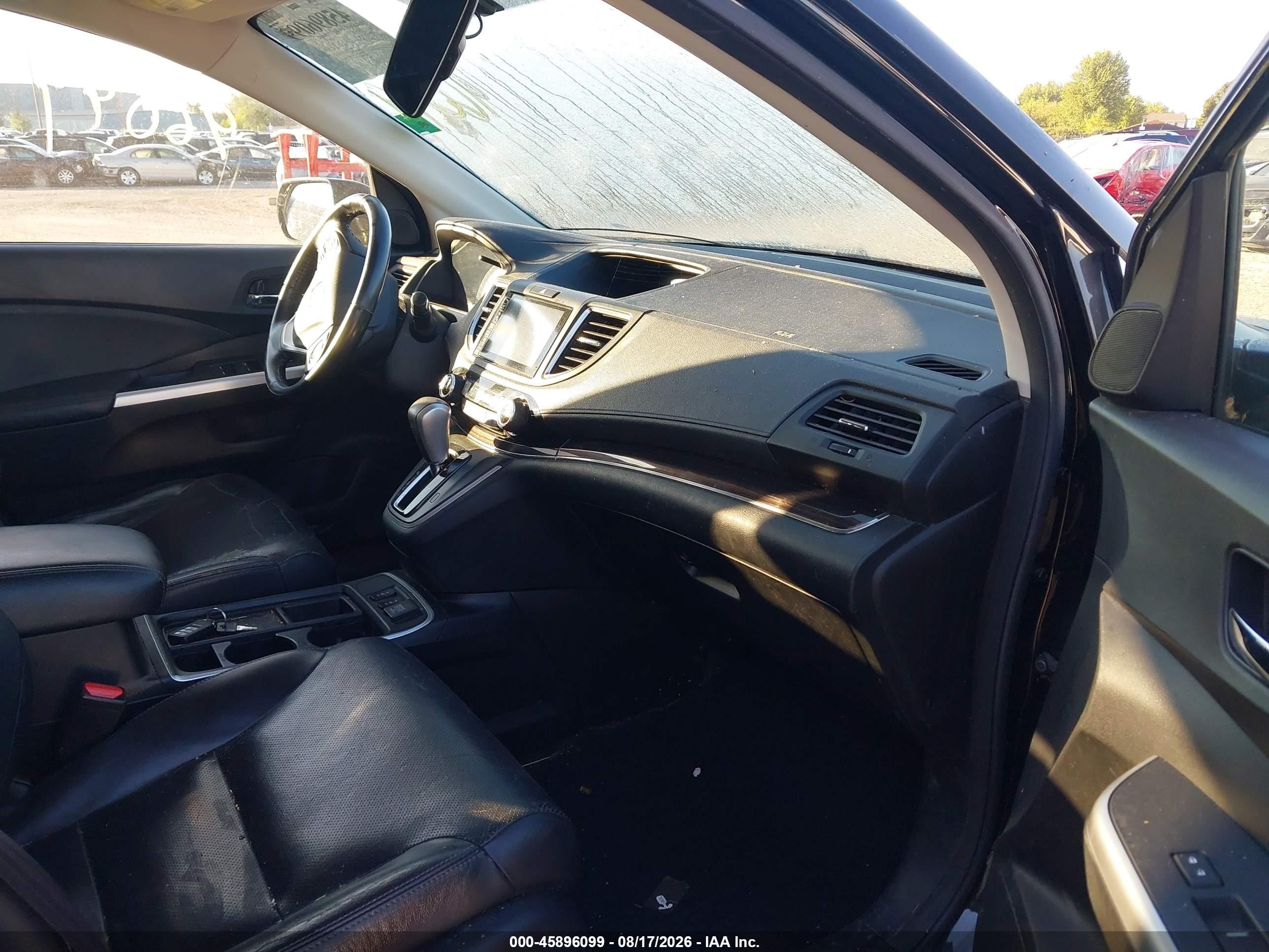 2015 Honda Cr-v Ex-l Black vin: 5J6RM4H75FL044288