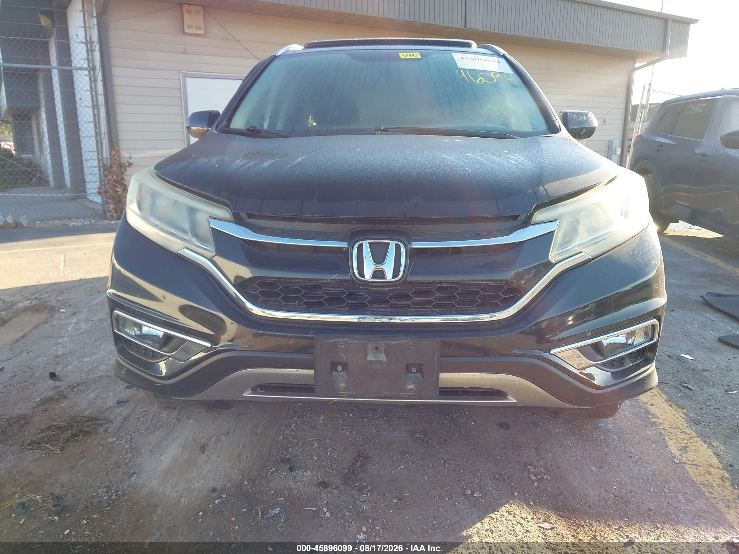 2015 Honda Cr-v Ex-l Black vin: 5J6RM4H75FL044288