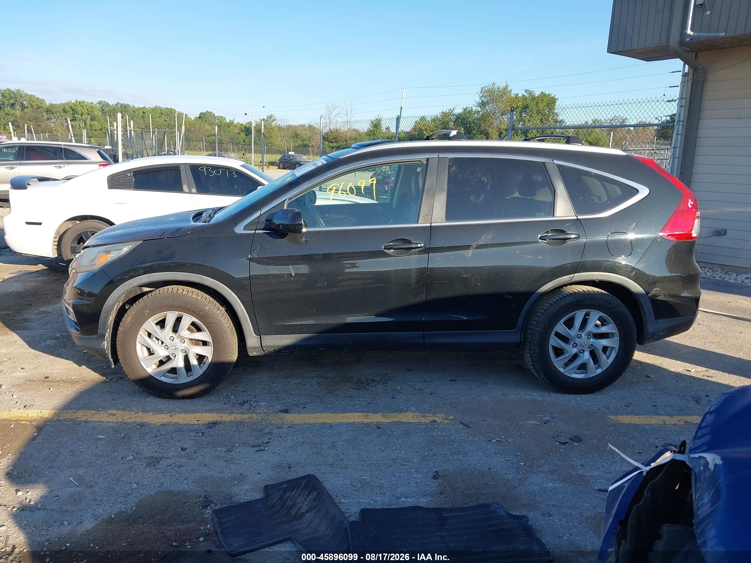 2015 Honda Cr-v Ex-l Black vin: 5J6RM4H75FL044288
