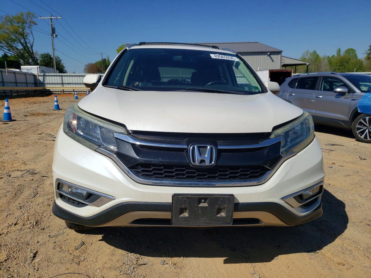 2015 Honda Cr-v Exl White vin: 5J6RM4H75FL049443