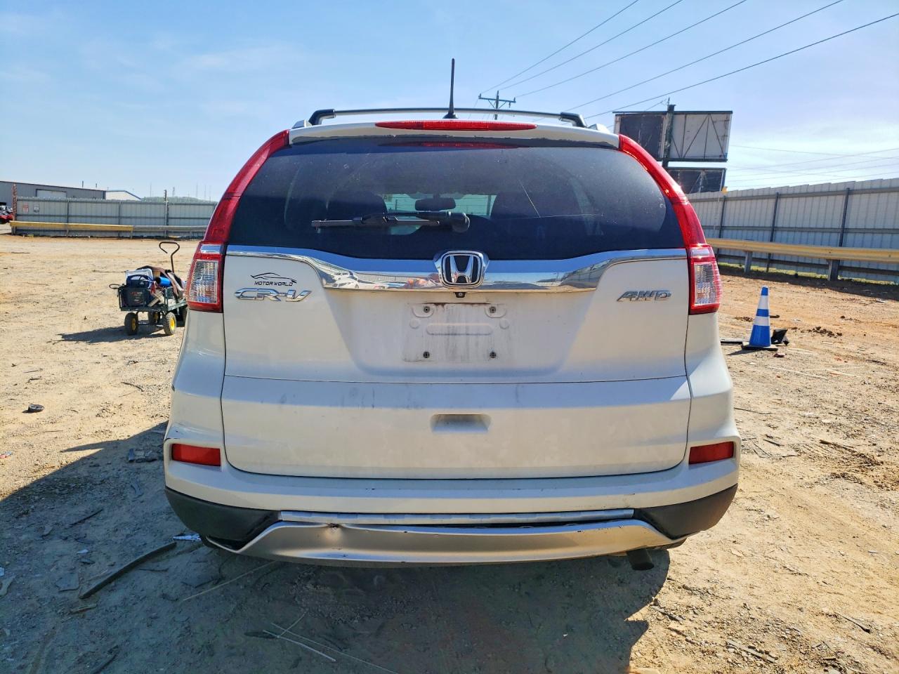 2015 Honda Cr-v Exl White vin: 5J6RM4H75FL049443