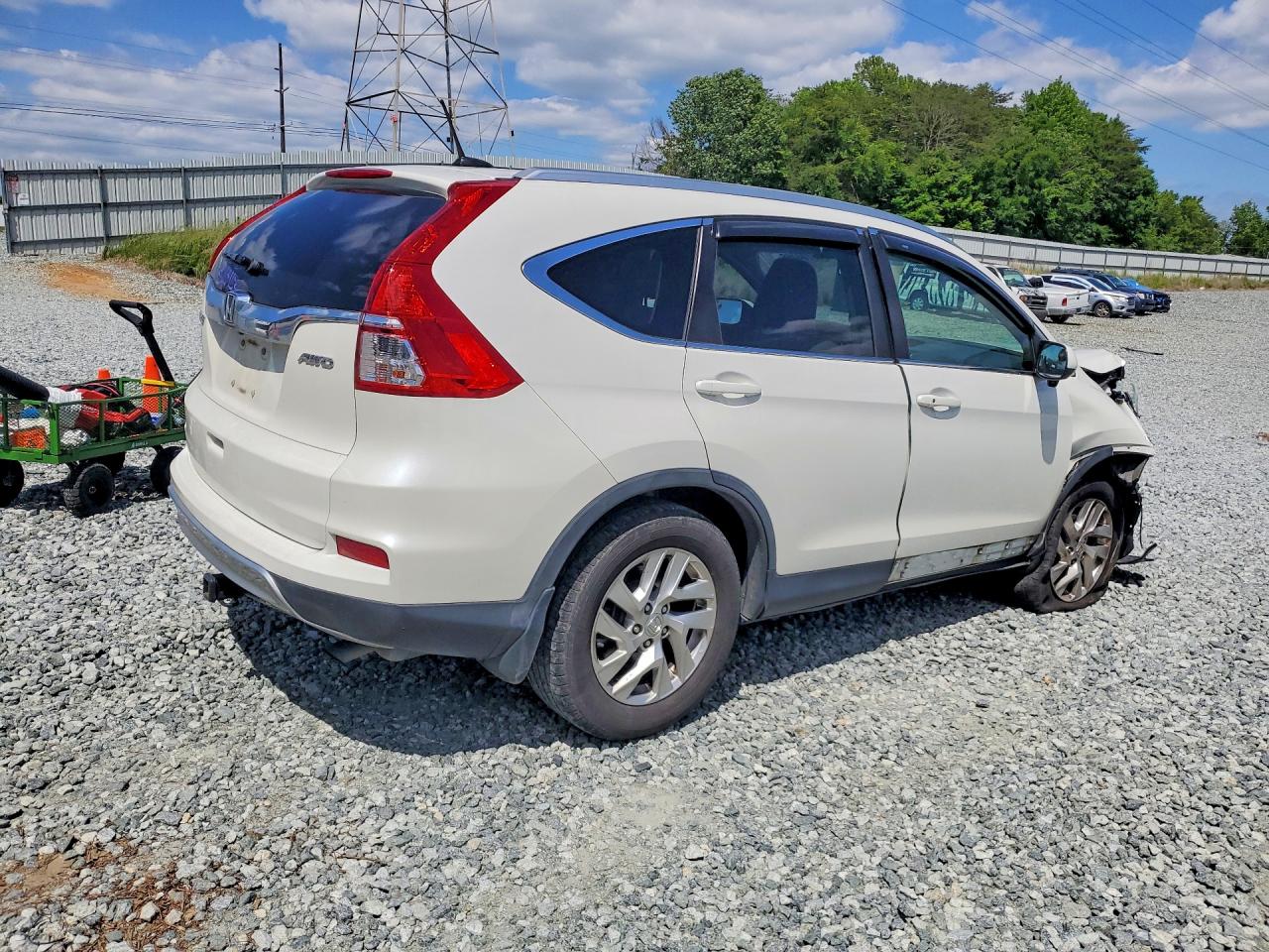 2015 Honda Cr-v Exl White vin: 5J6RM4H75FL054285