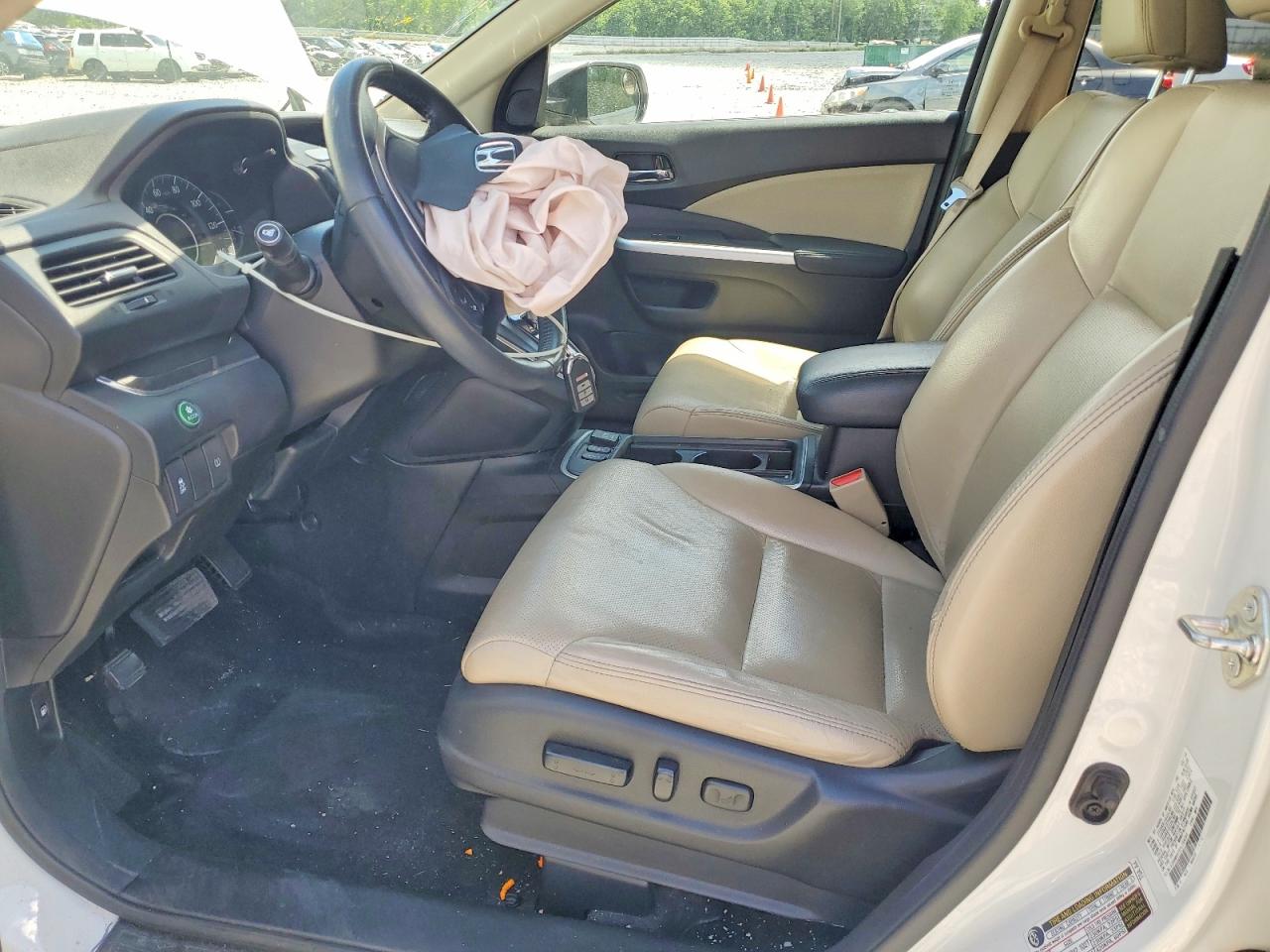 2015 Honda Cr-v Exl White vin: 5J6RM4H75FL054285