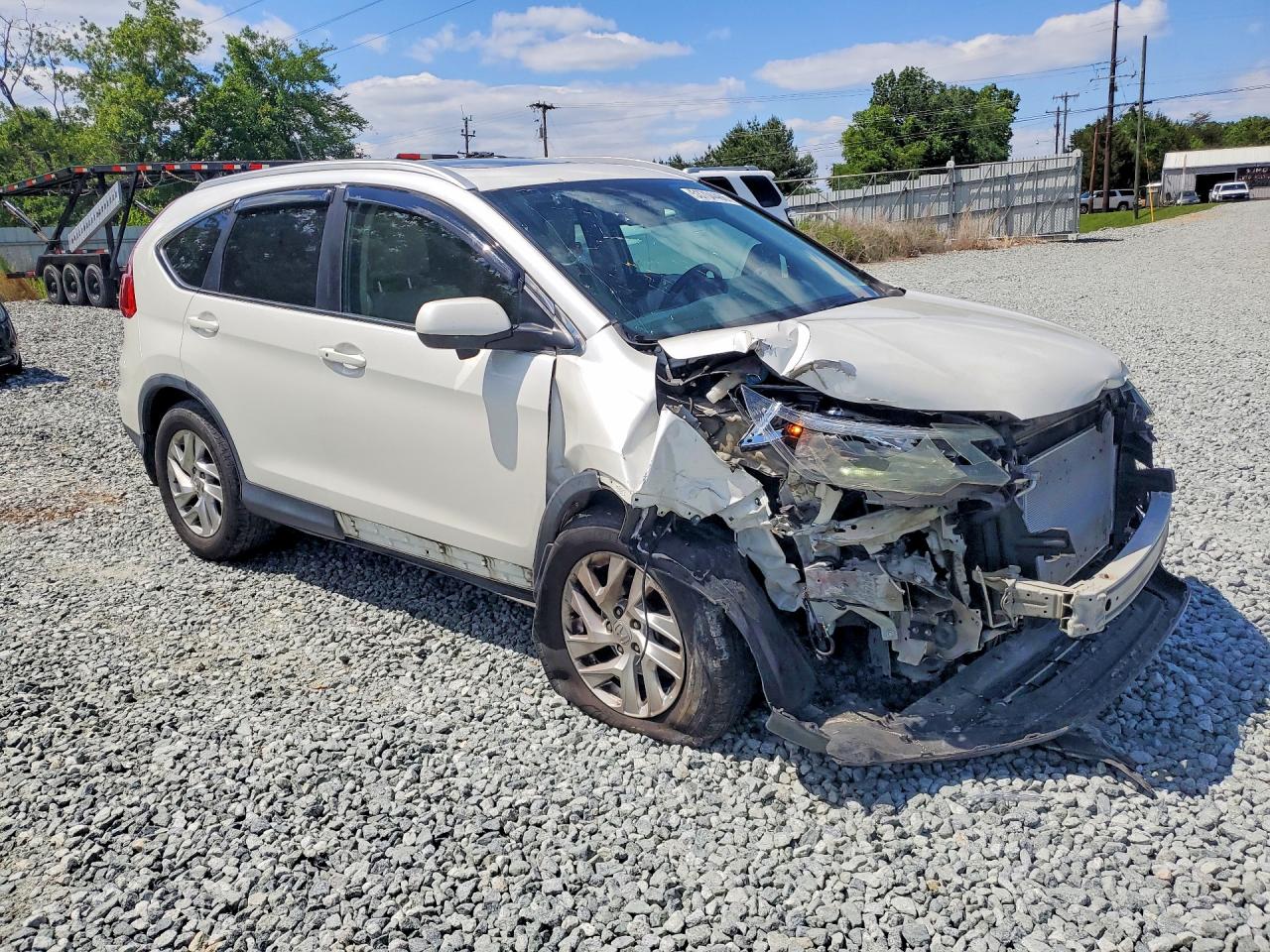 2015 Honda Cr-v Exl White vin: 5J6RM4H75FL054285