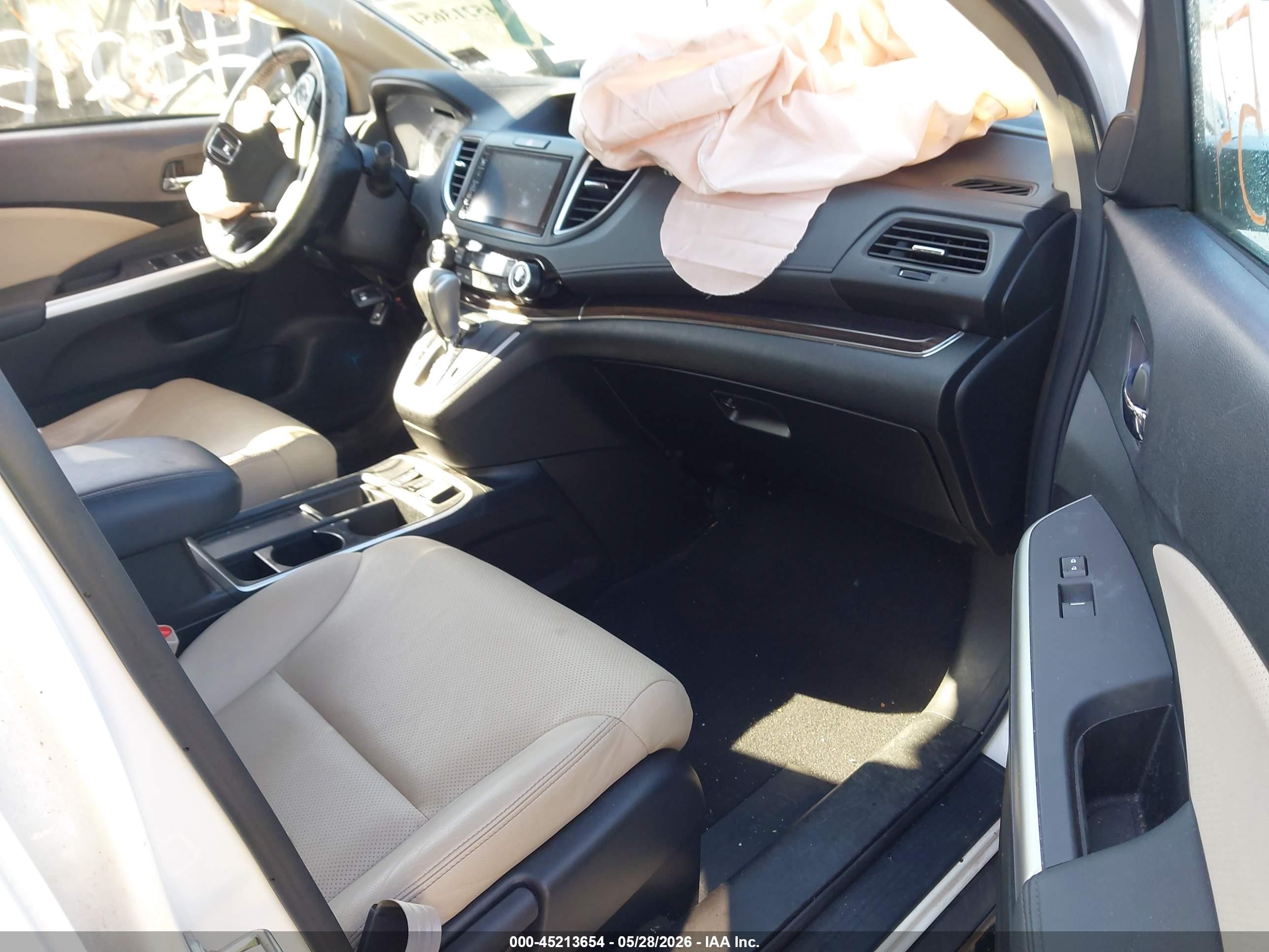 2015 Honda Cr-v Ex-l Белый vin: 5J6RM4H75FL058594