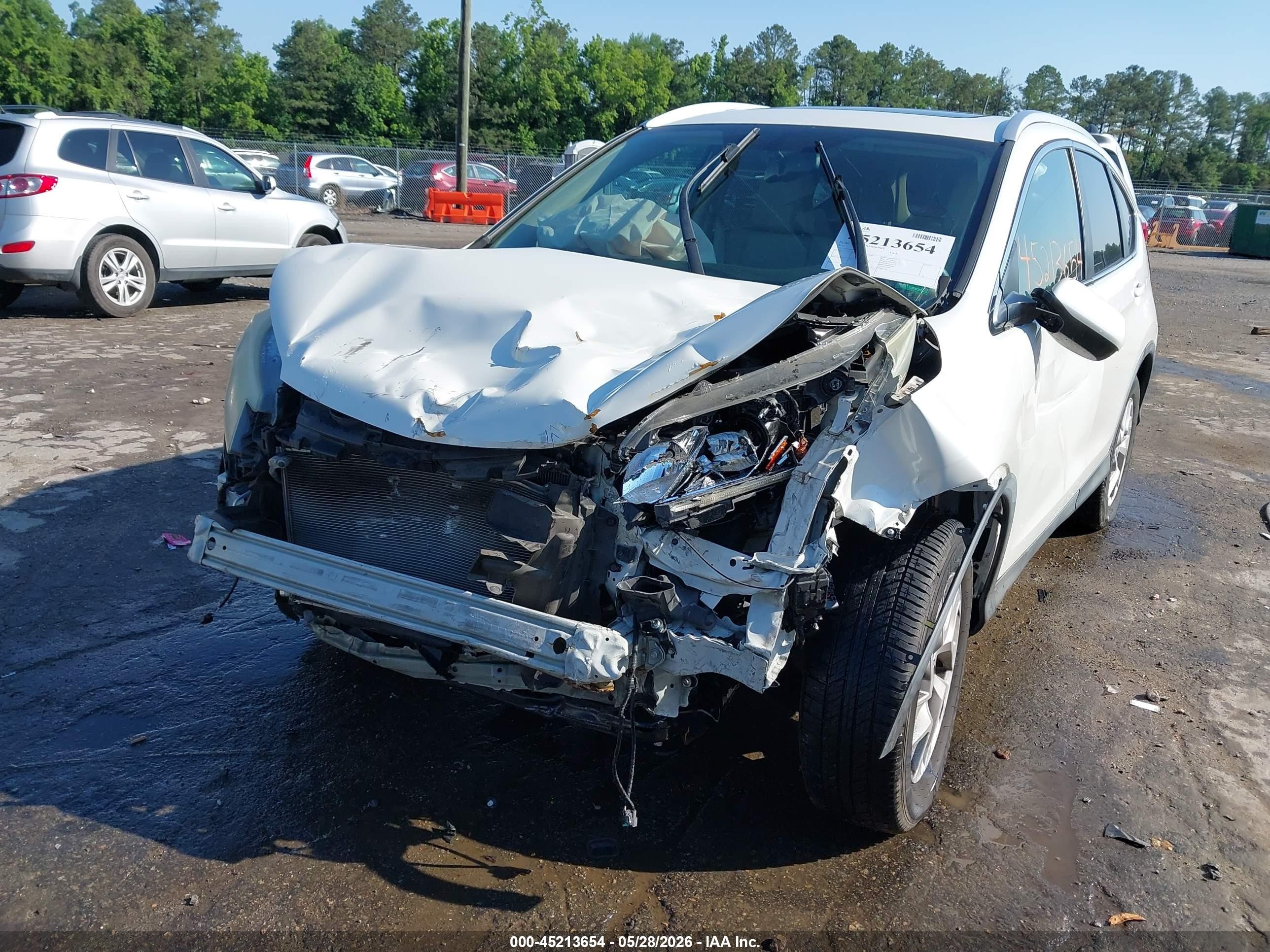 2015 Honda Cr-v Ex-l Белый vin: 5J6RM4H75FL058594