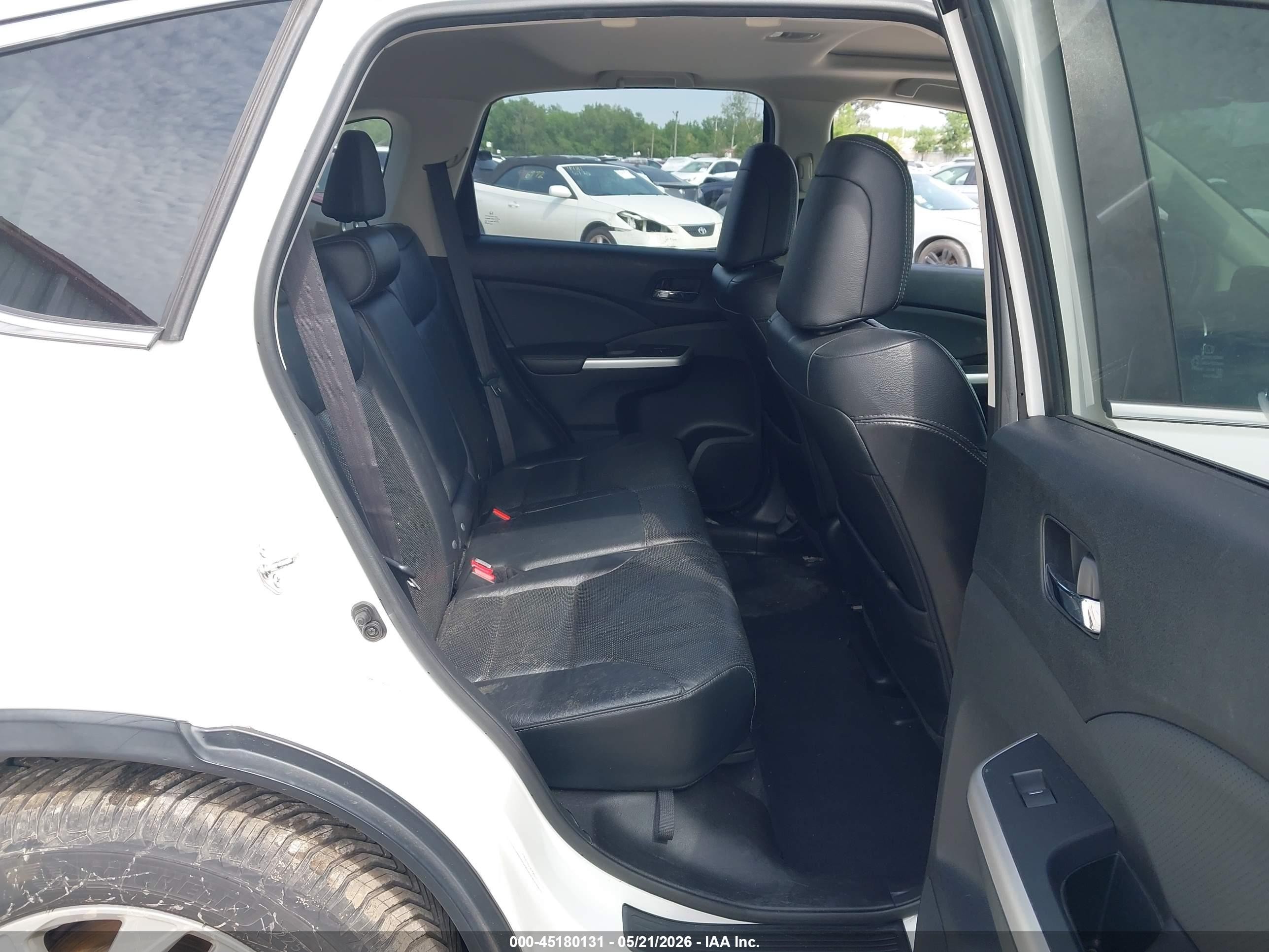 2015 Honda Cr-v Ex-l White vin: 5J6RM4H75FL083169