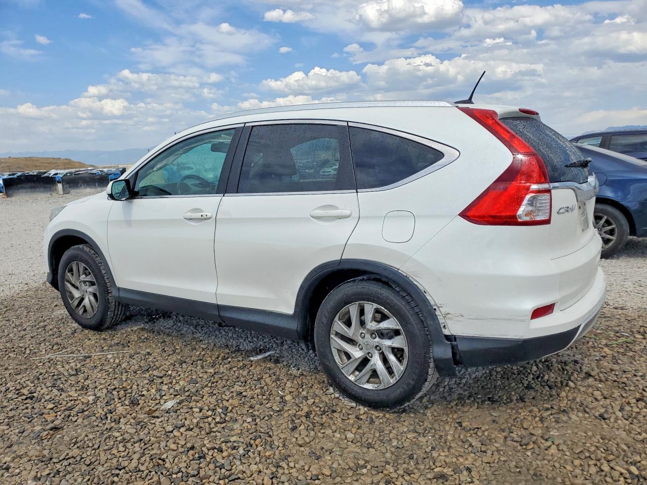 2015 Honda Cr-v Exl White vin: 5J6RM4H75FL108037