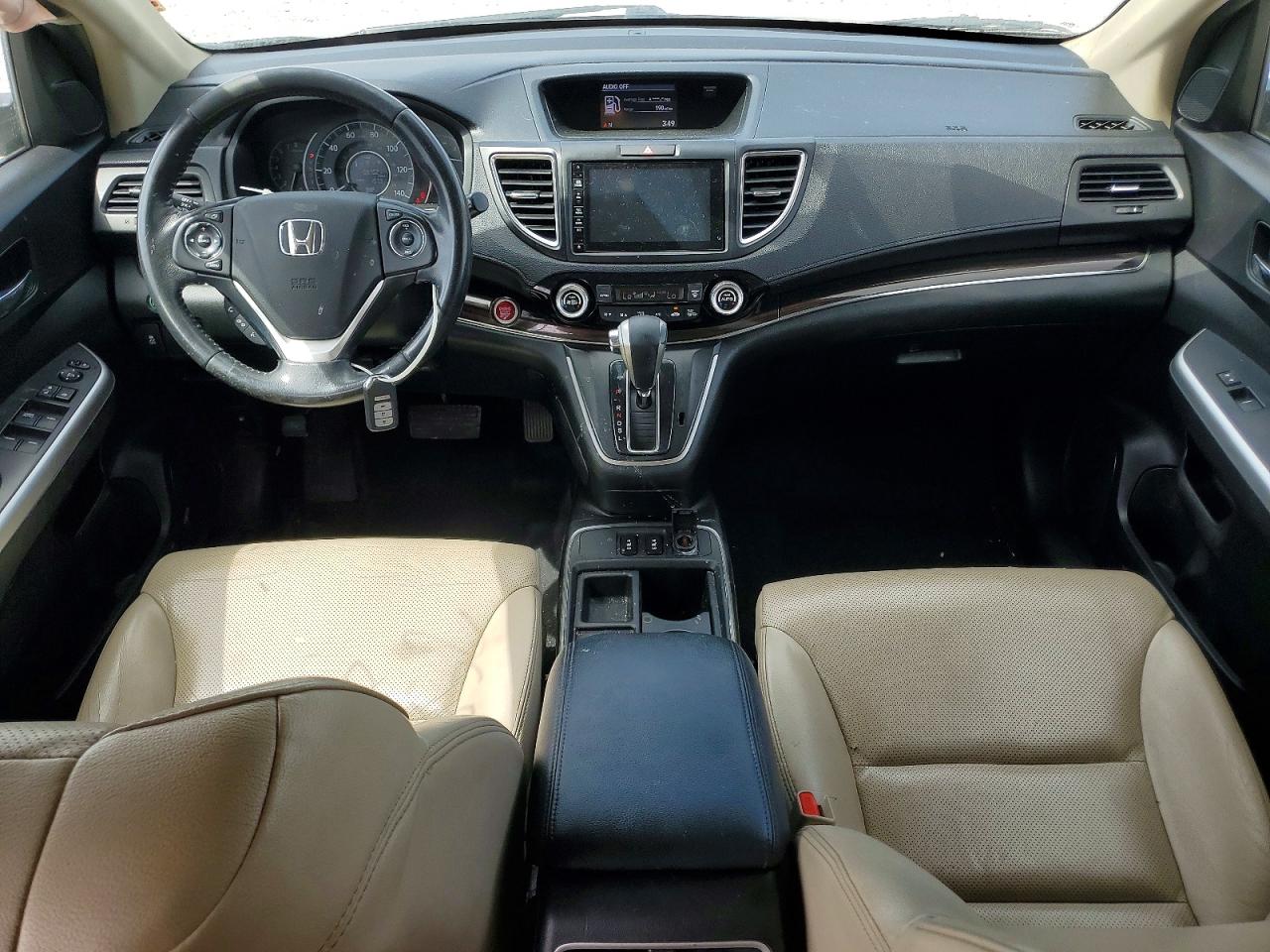 2015 Honda Cr-v Exl White vin: 5J6RM4H75FL108037