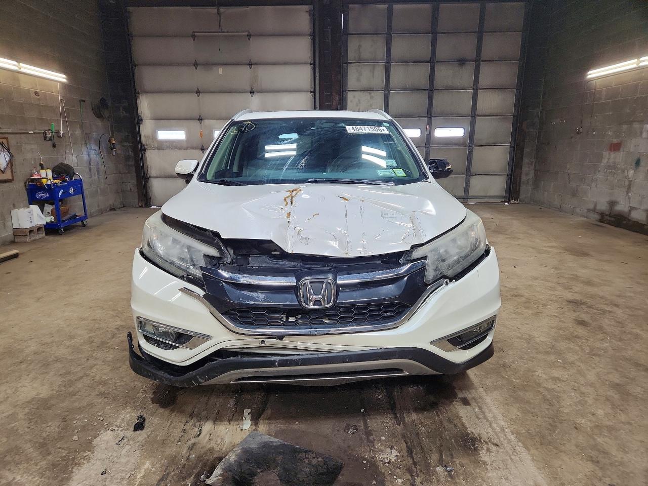 2015 Honda Cr-v Exl White vin: 5J6RM4H75FL117787