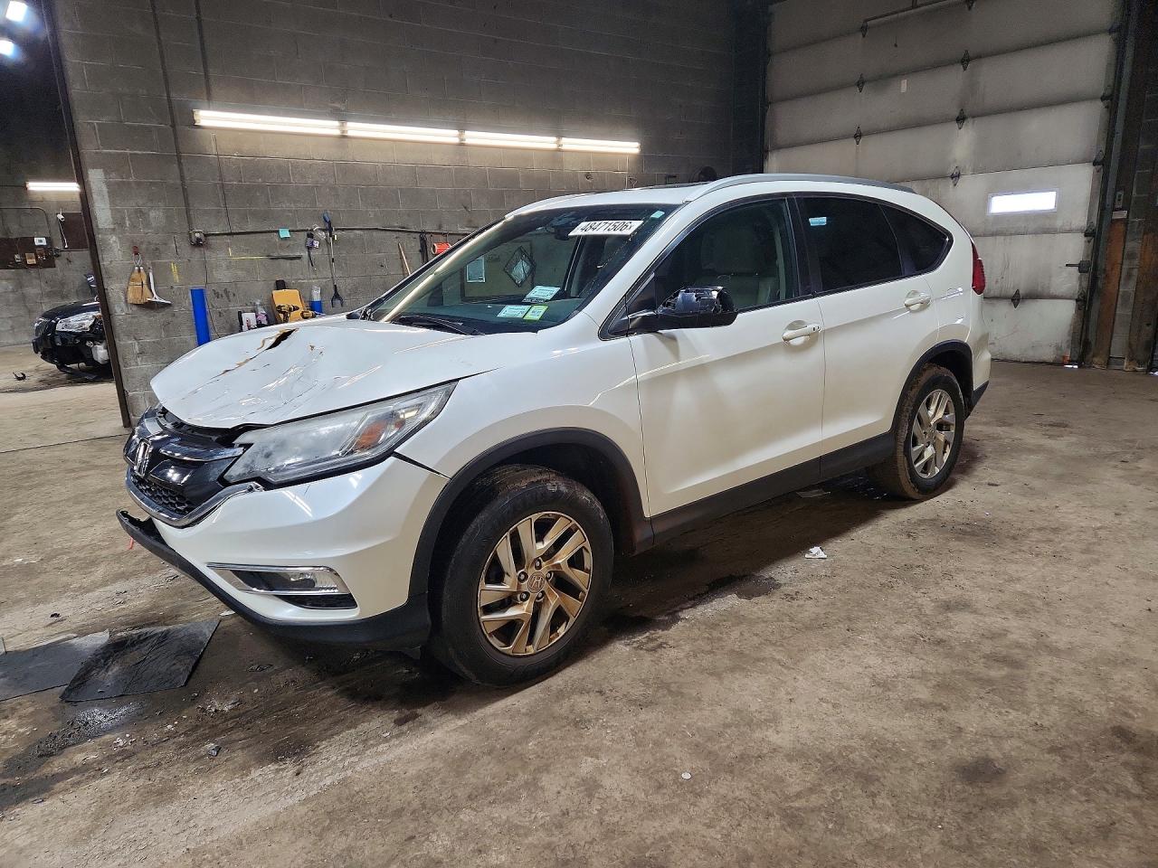 2015 Honda Cr-v Exl White vin: 5J6RM4H75FL117787