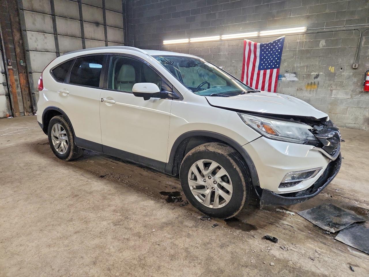 2015 Honda Cr-v Exl White vin: 5J6RM4H75FL117787