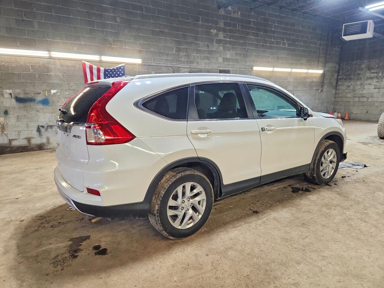 2015 Honda Cr-v Exl White vin: 5J6RM4H75FL117787