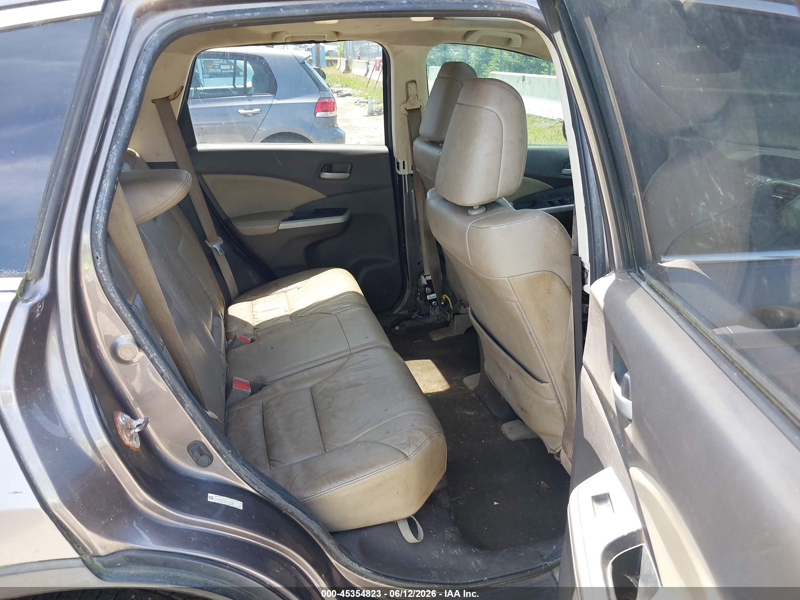 2012 Honda Cr-v Ex-l Серый vin: 5J6RM4H76CL011991