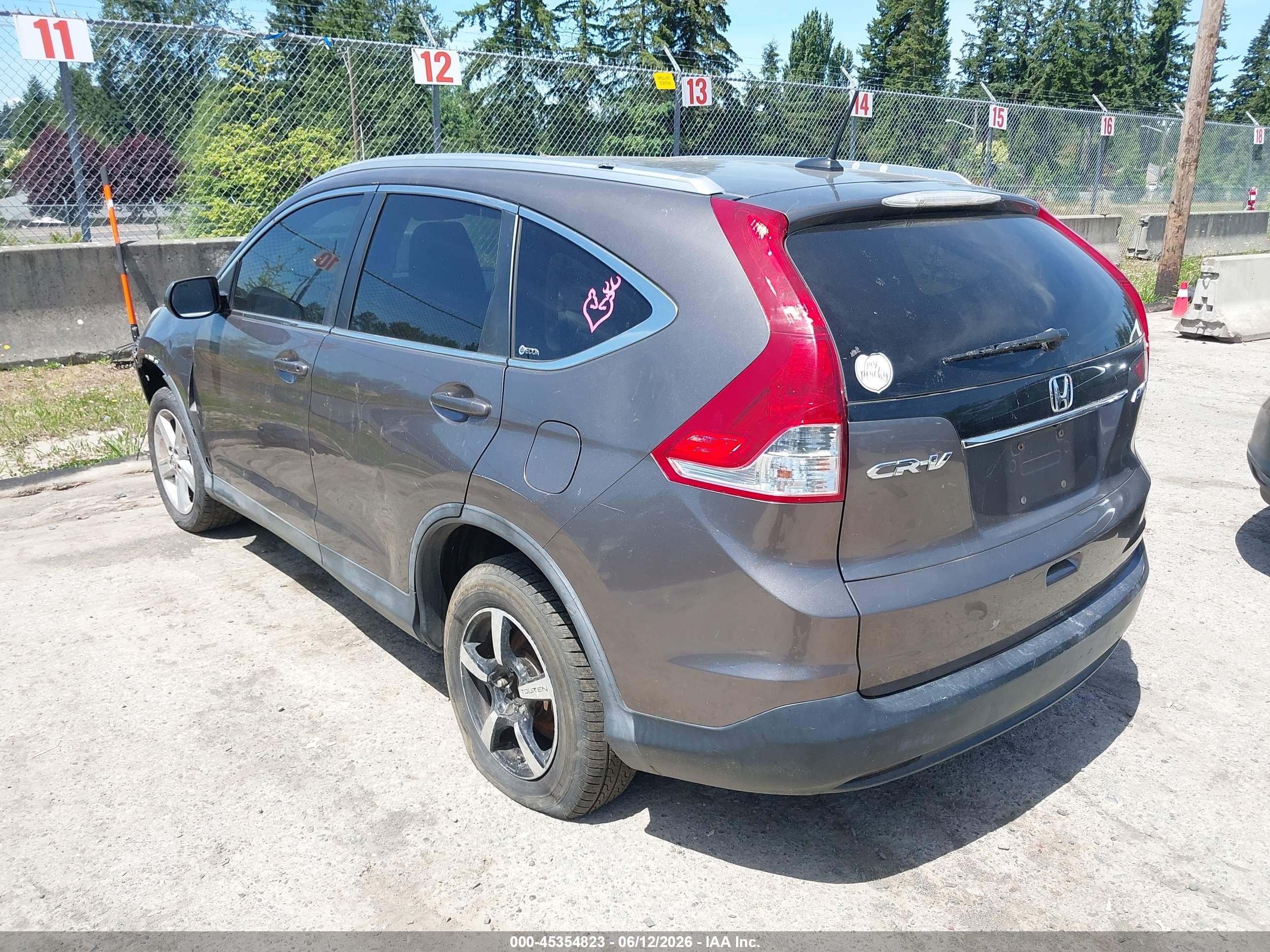 2012 Honda Cr-v Ex-l Серый vin: 5J6RM4H76CL011991