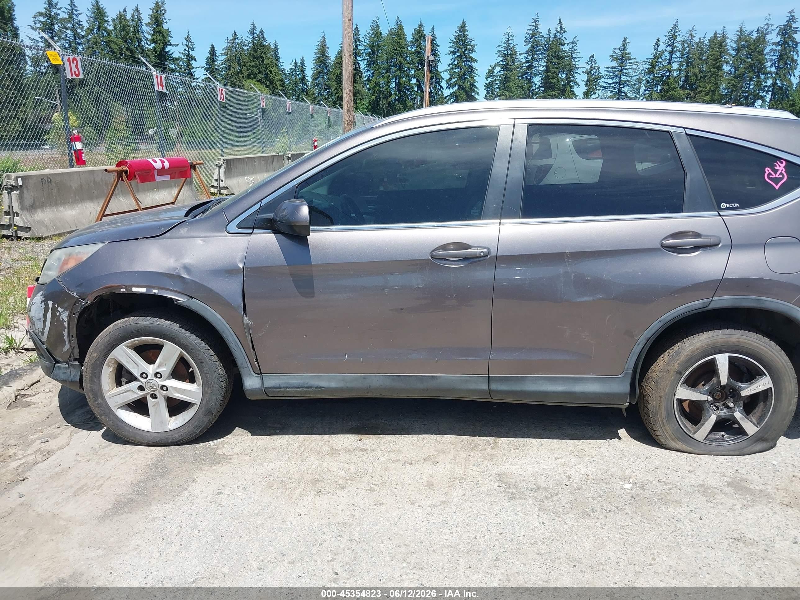 2012 Honda Cr-v Ex-l Серый vin: 5J6RM4H76CL011991