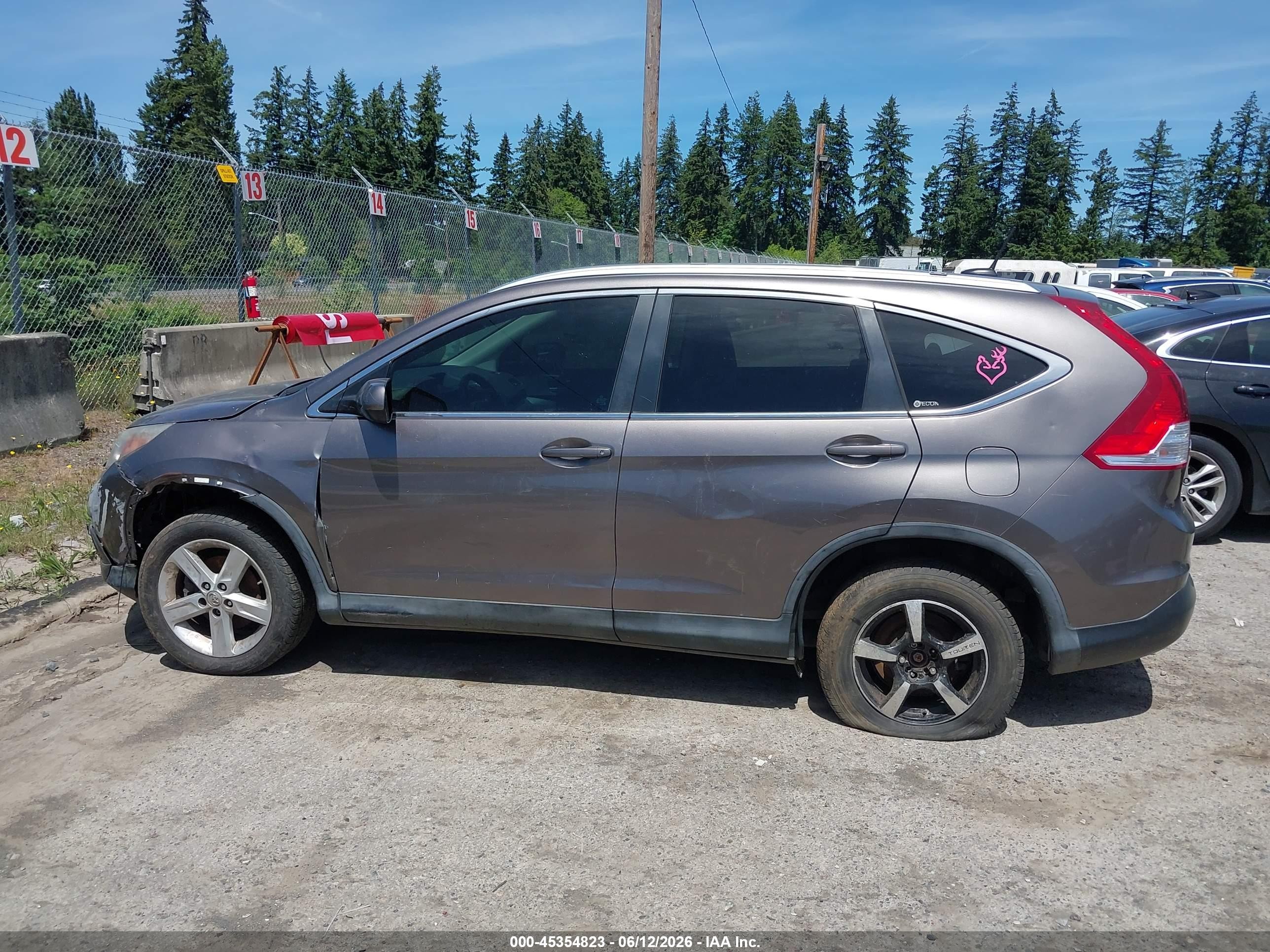 2012 Honda Cr-v Ex-l Серый vin: 5J6RM4H76CL011991