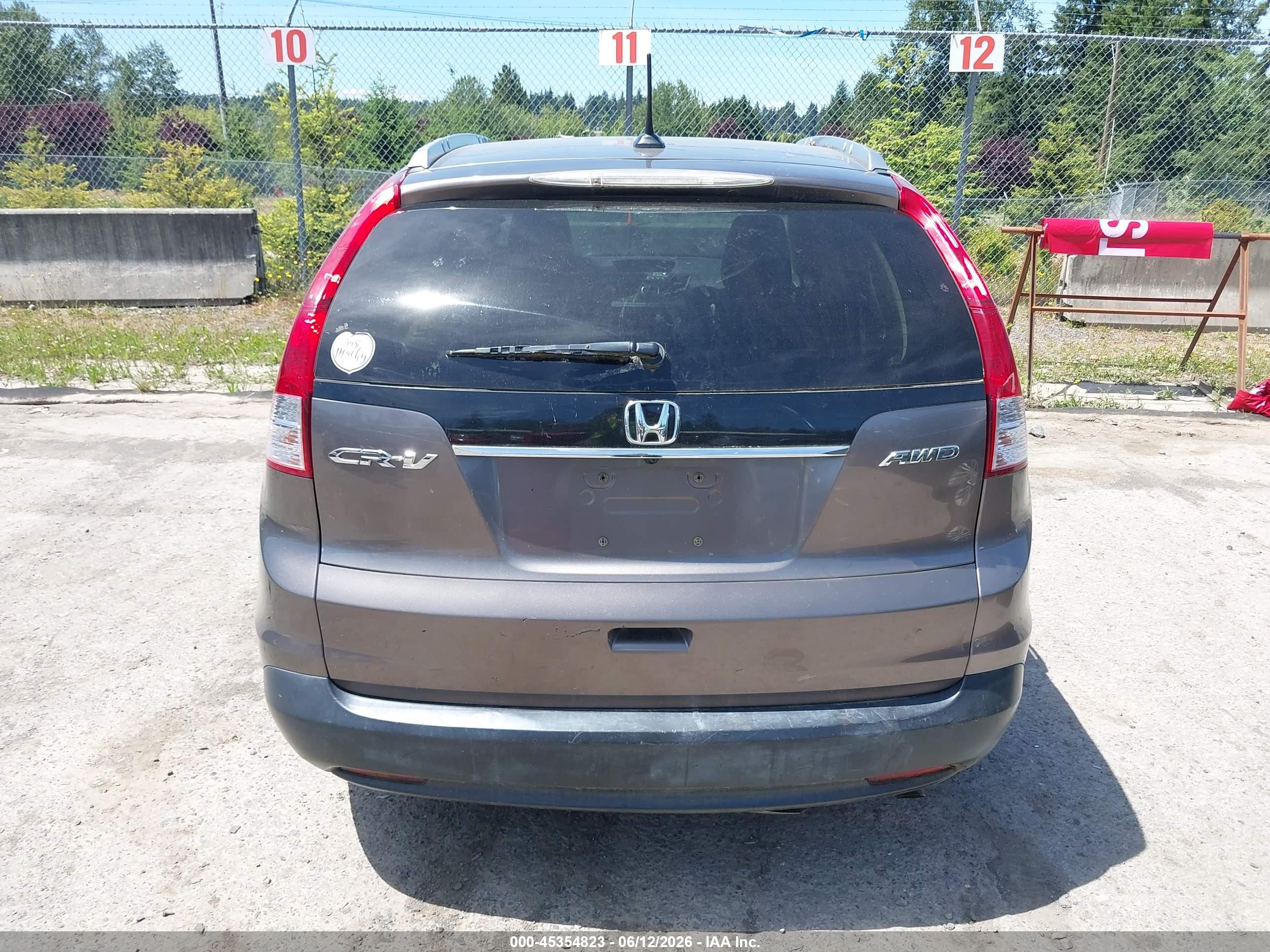 2012 Honda Cr-v Ex-l Серый vin: 5J6RM4H76CL011991