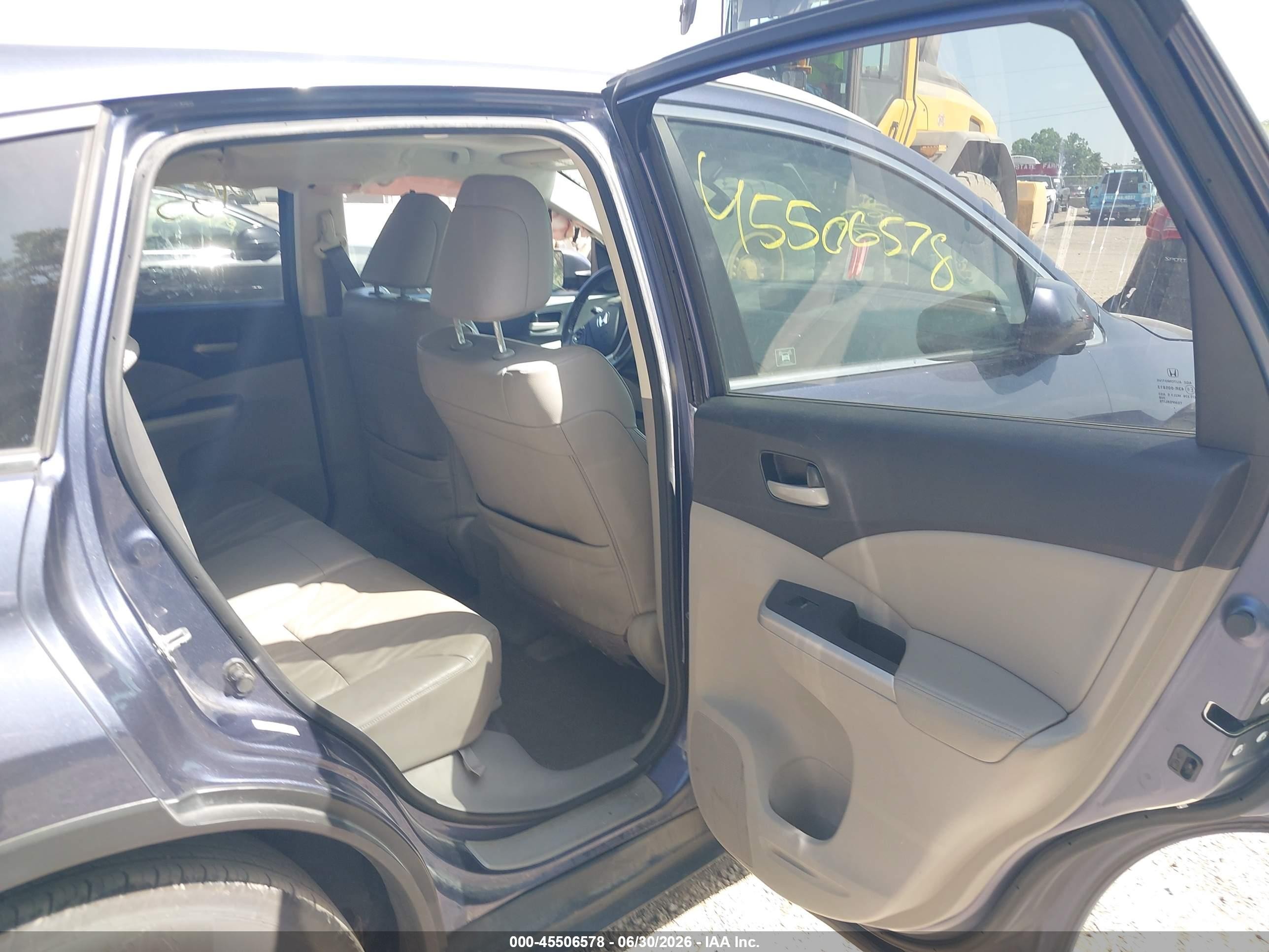 2012 Honda Cr-v Ex-l Blue vin: 5J6RM4H76CL029178