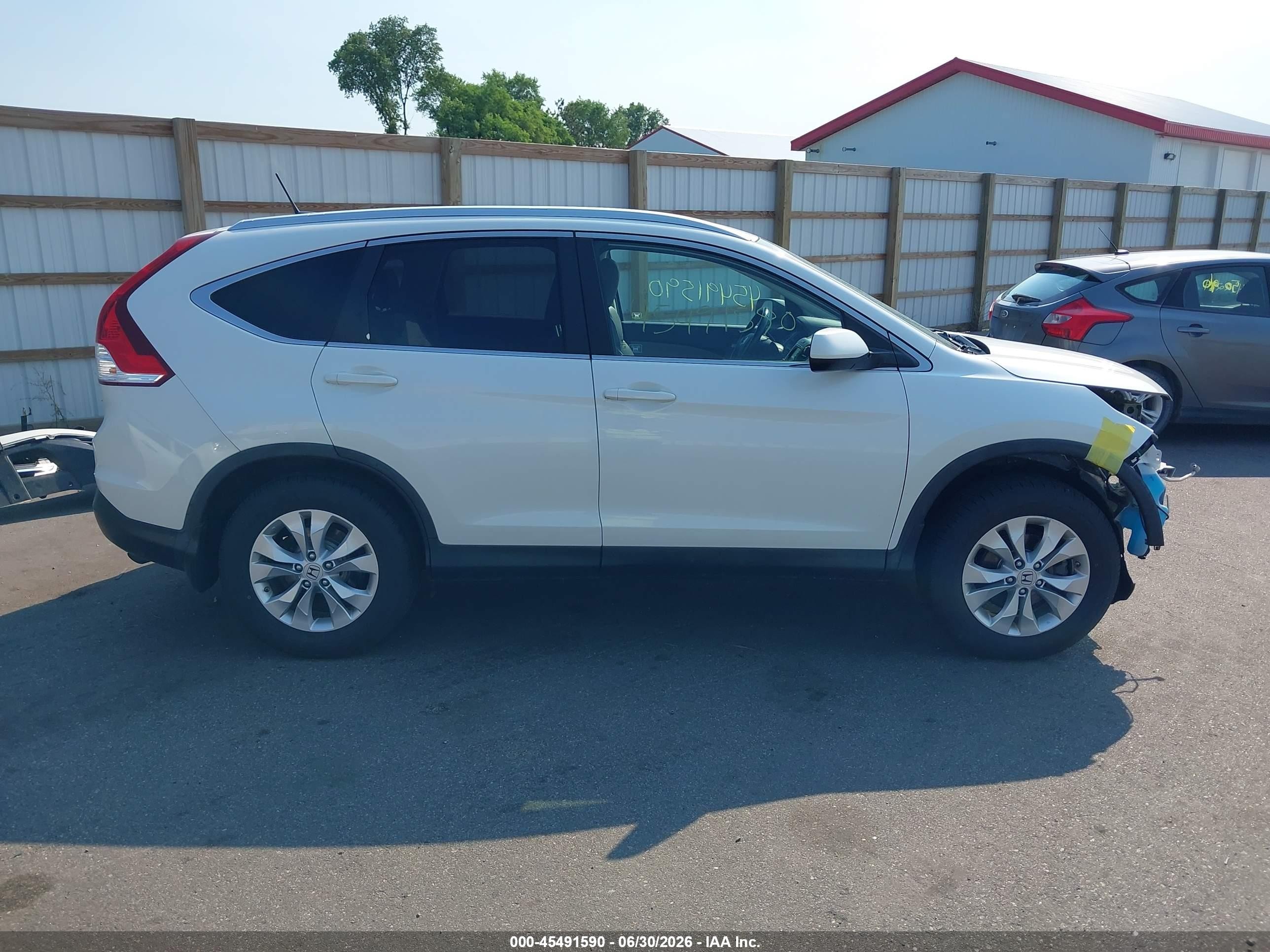 2012 Honda Cr-v Ex-l White vin: 5J6RM4H76CL037281