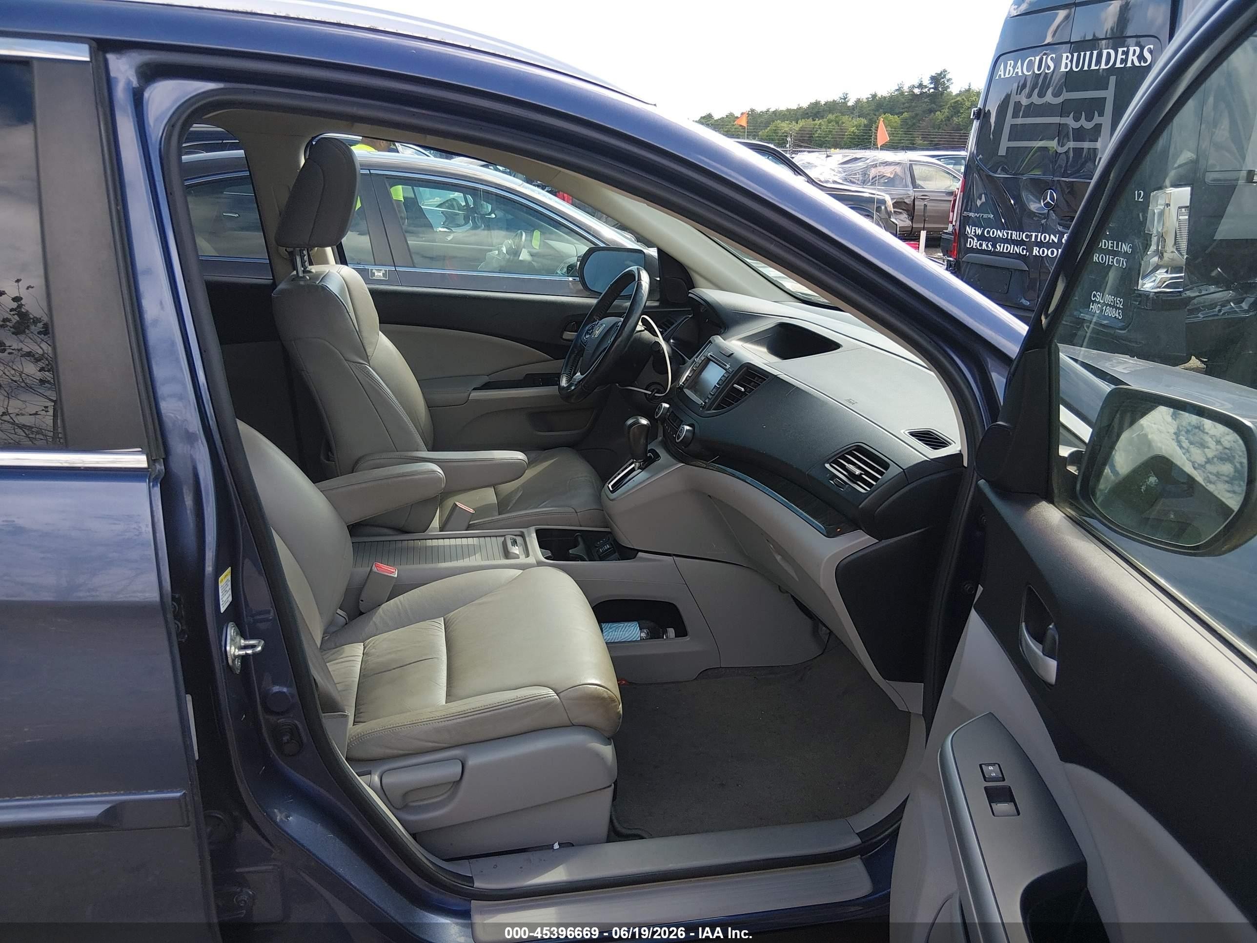 2012 Honda Cr-v Ex-l Blue vin: 5J6RM4H76CL077490
