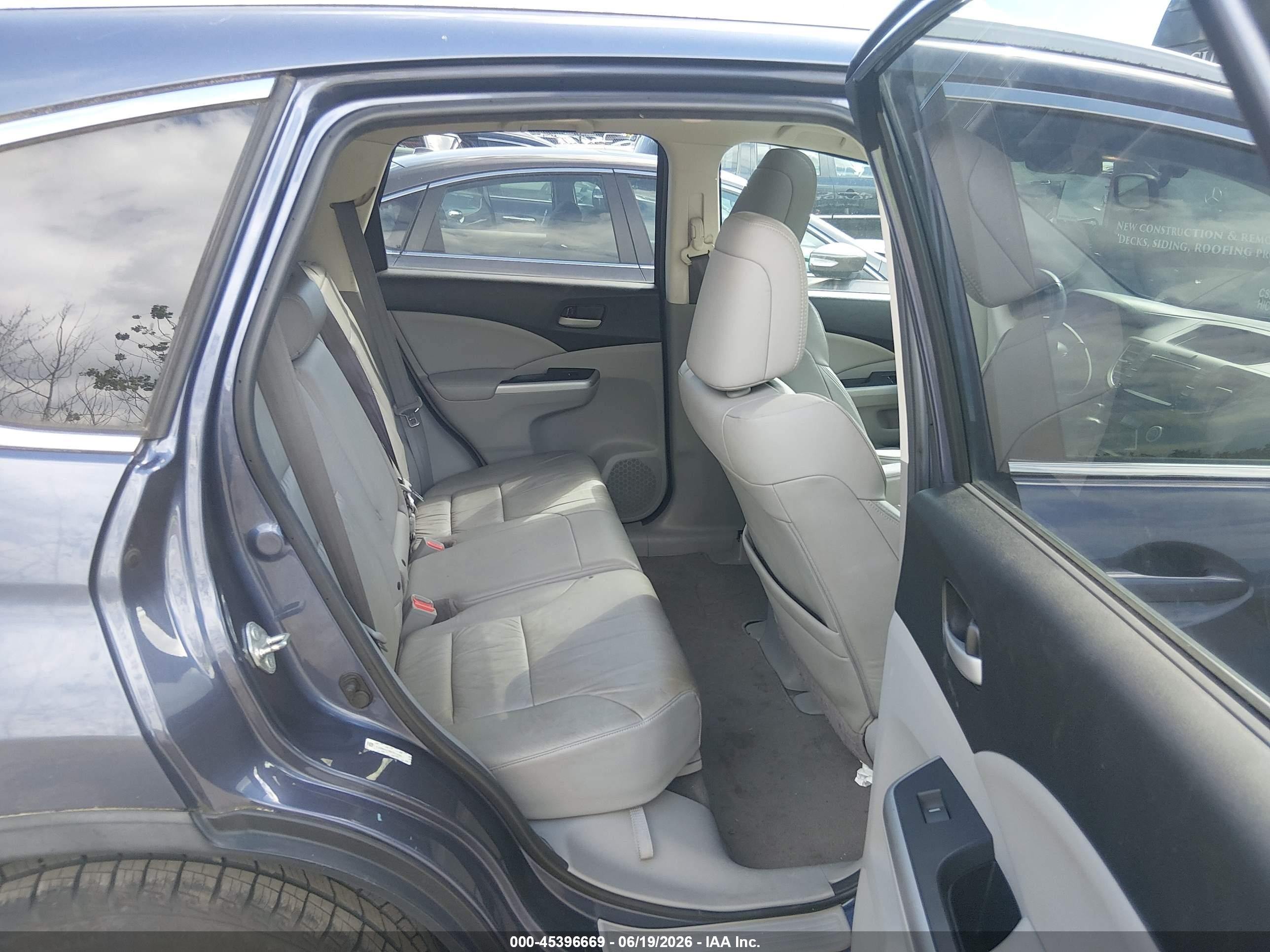 2012 Honda Cr-v Ex-l Blue vin: 5J6RM4H76CL077490