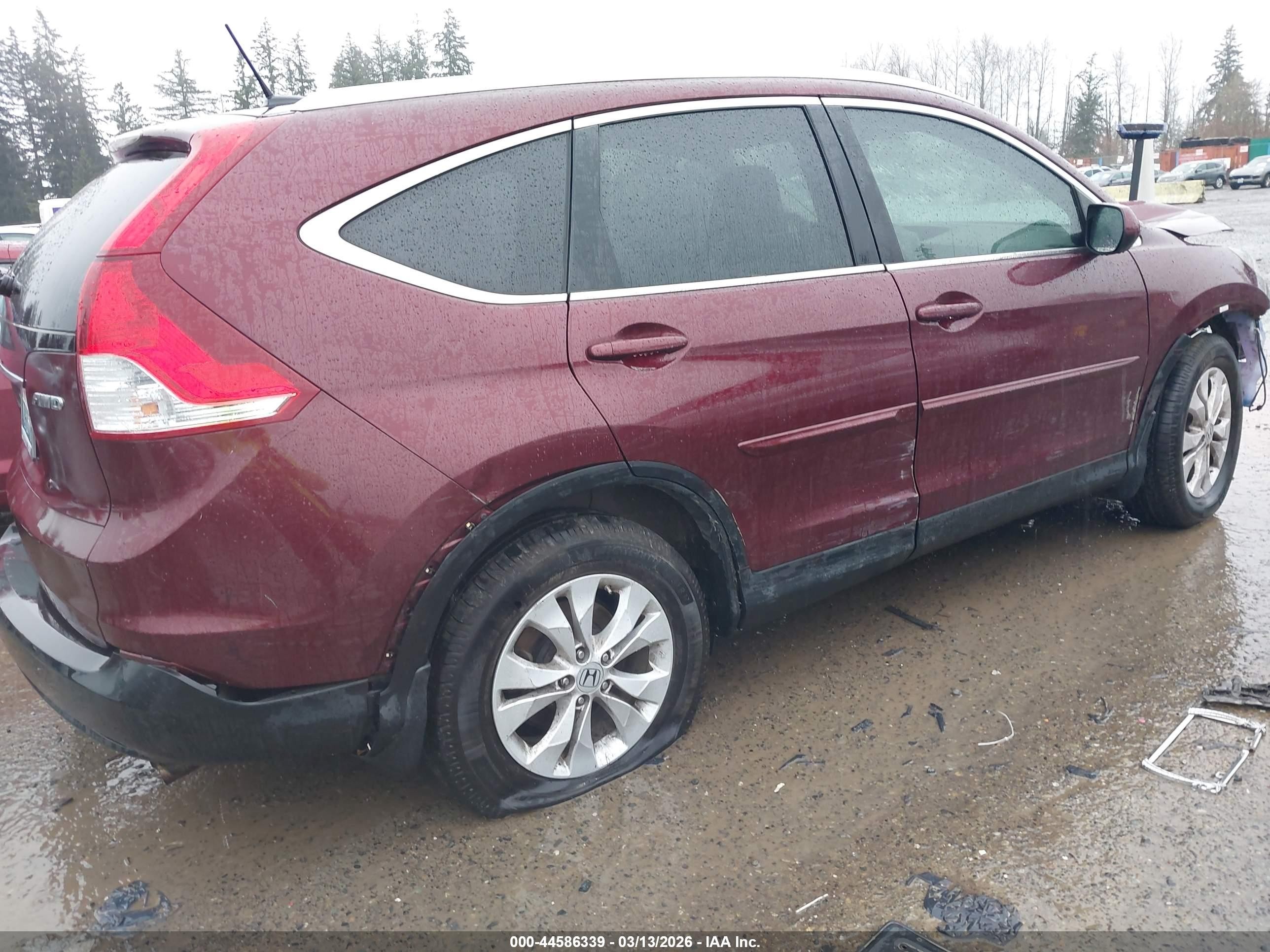 2013 Honda Cr-v Ex-l Brown vin: 5J6RM4H76DL006615