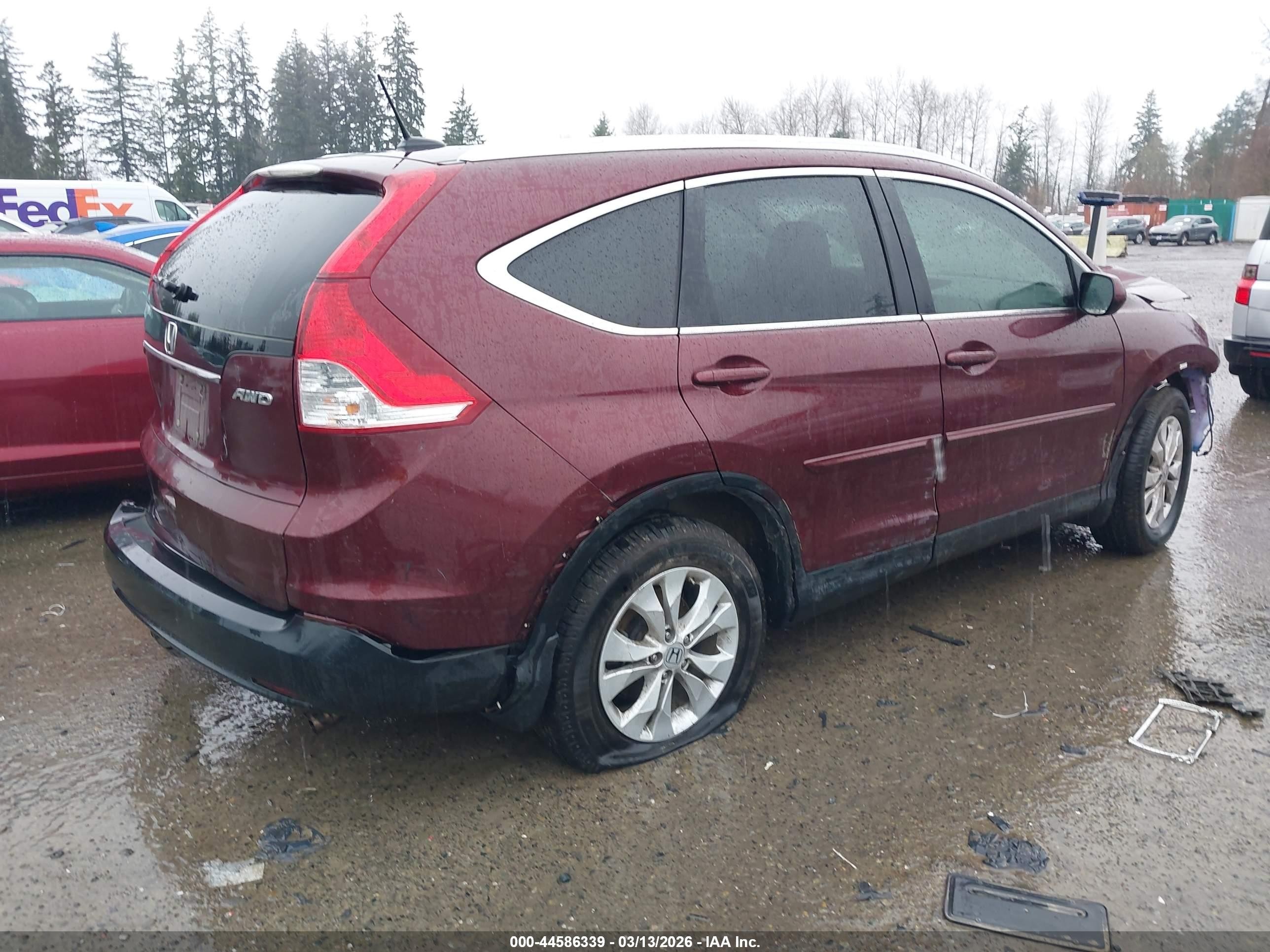 2013 Honda Cr-v Ex-l Brown vin: 5J6RM4H76DL006615
