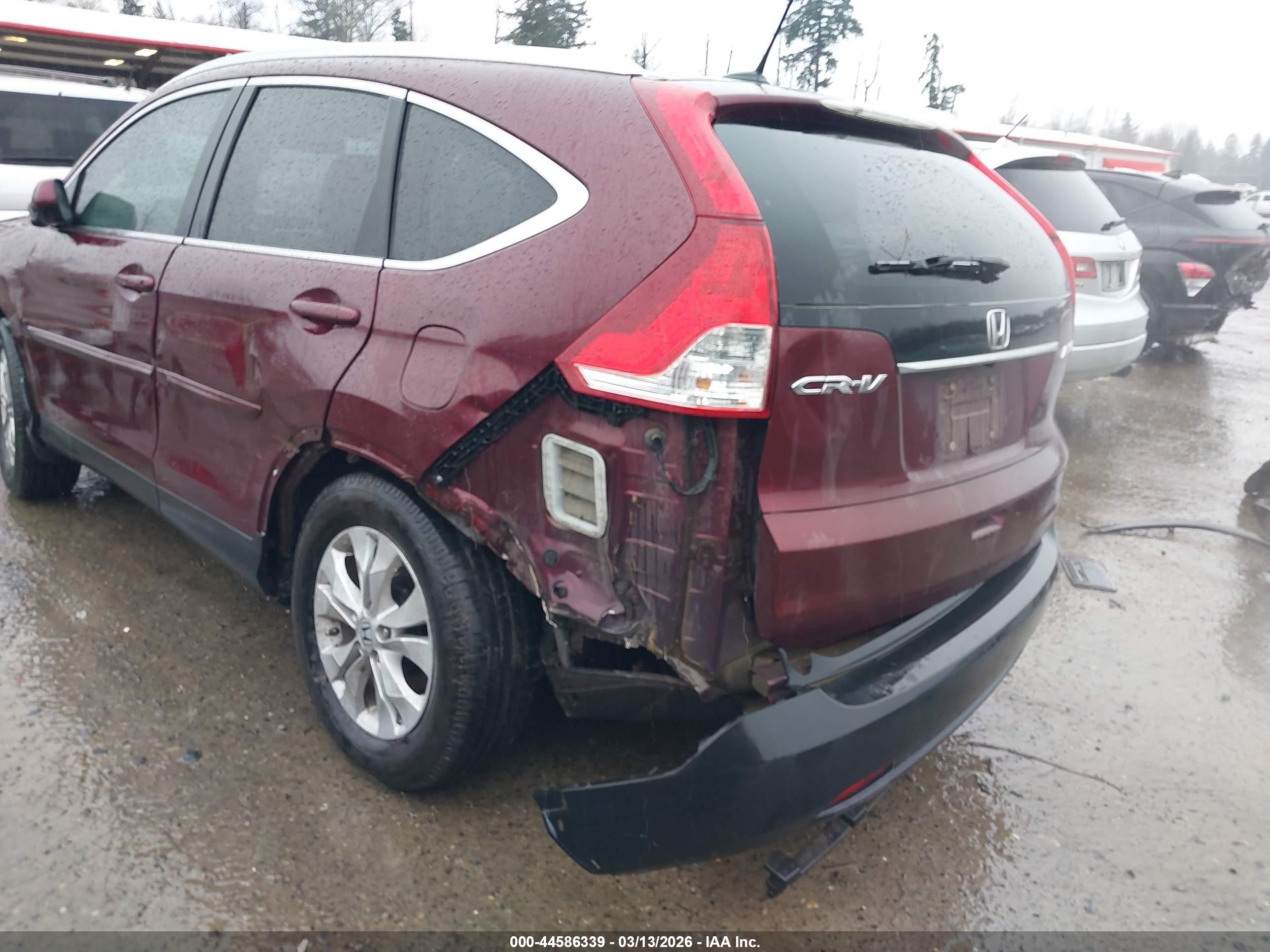 2013 Honda Cr-v Ex-l Brown vin: 5J6RM4H76DL006615