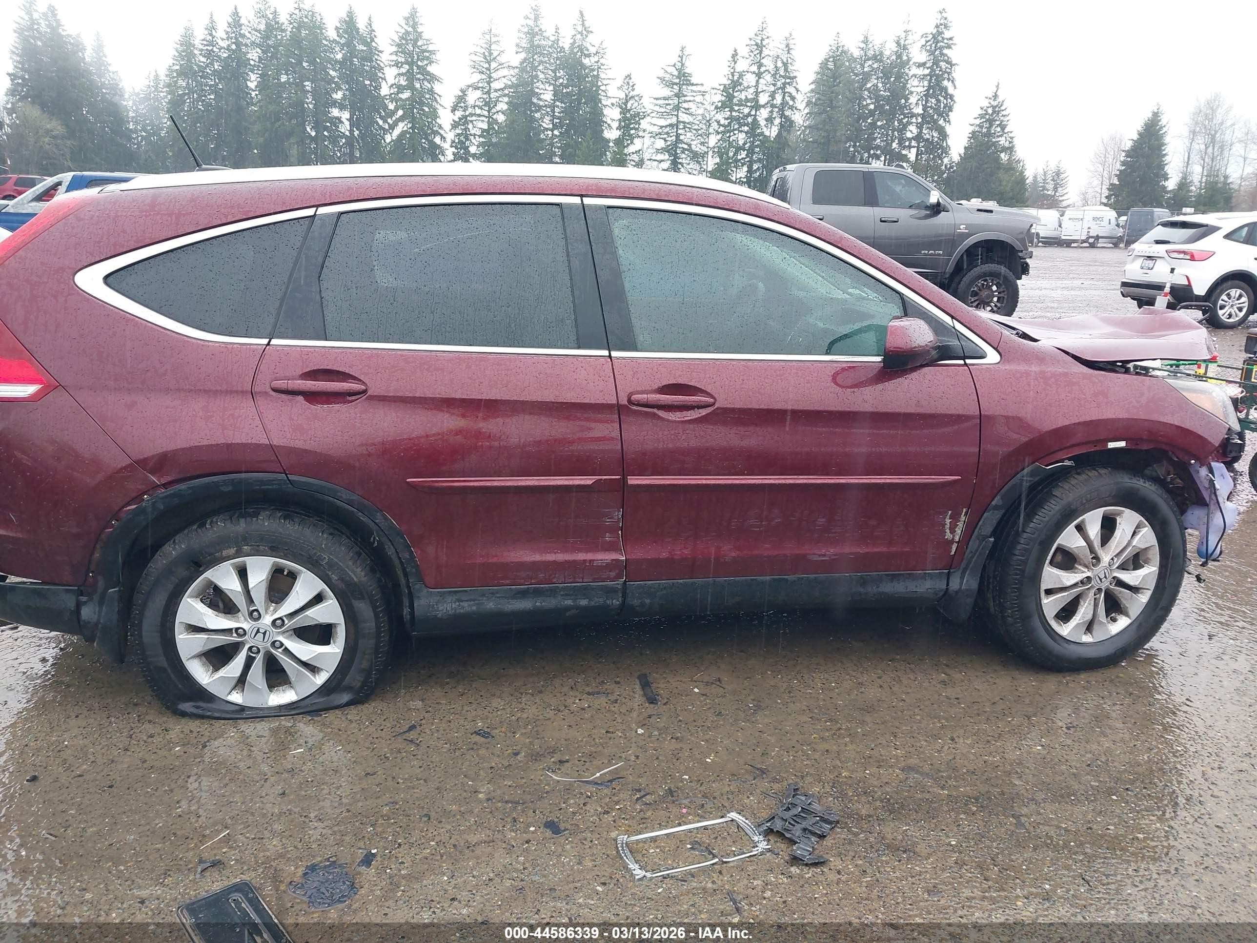 2013 Honda Cr-v Ex-l Brown vin: 5J6RM4H76DL006615