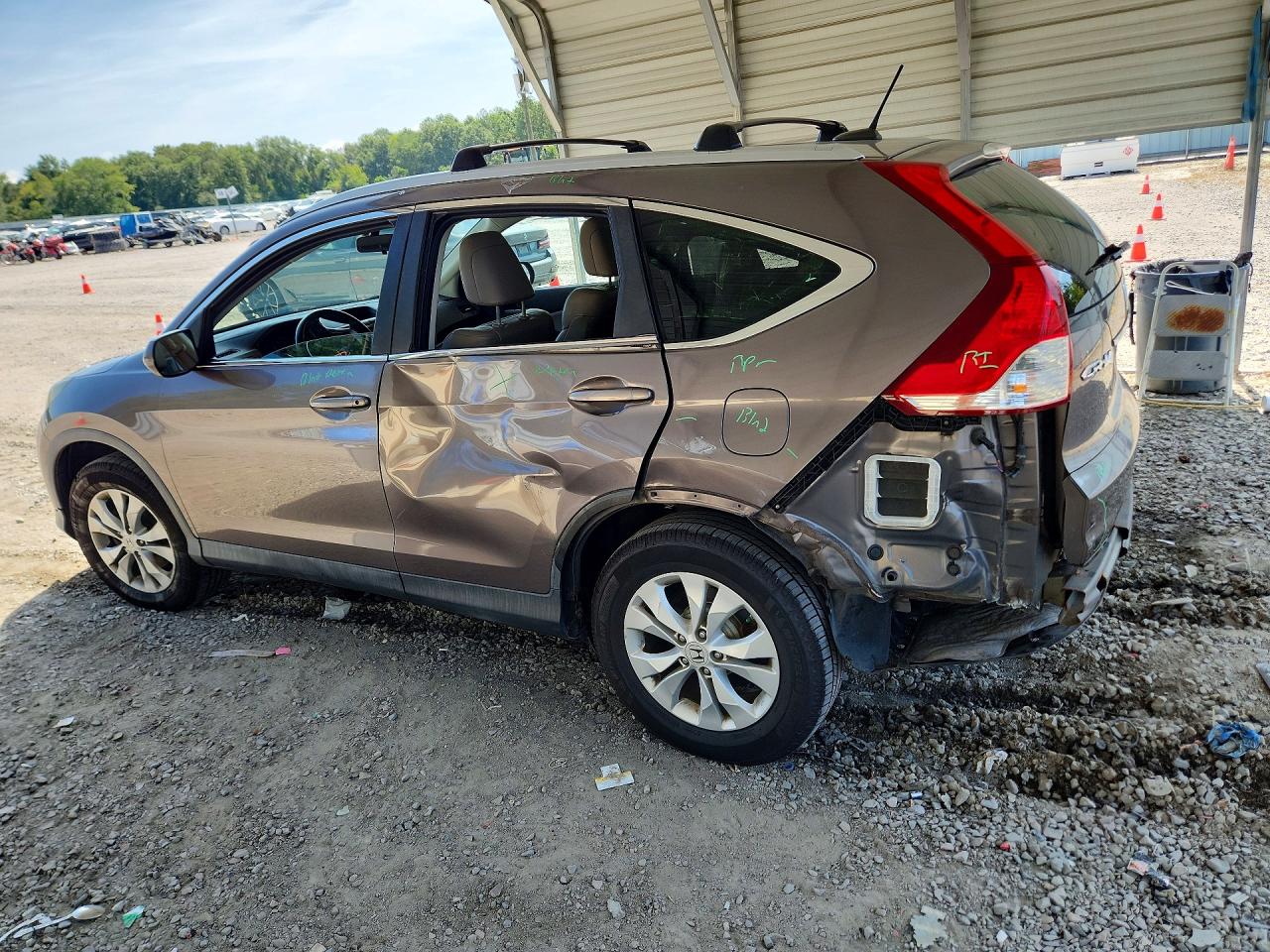2013 Honda Cr-v Exl Gray vin: 5J6RM4H76DL013015