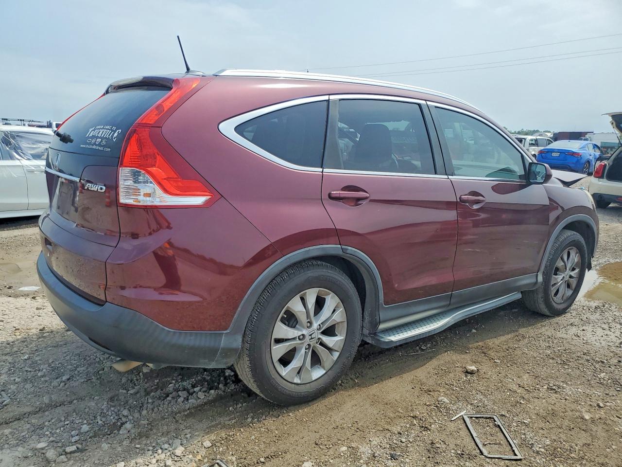 2013 Honda Cr-v Exl Burgundy vin: 5J6RM4H76DL018327