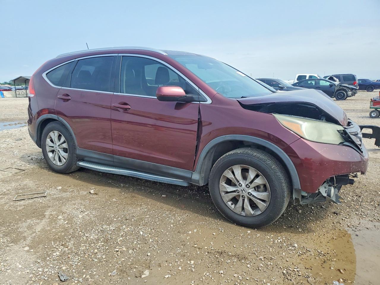 2013 Honda Cr-v Exl Burgundy vin: 5J6RM4H76DL018327