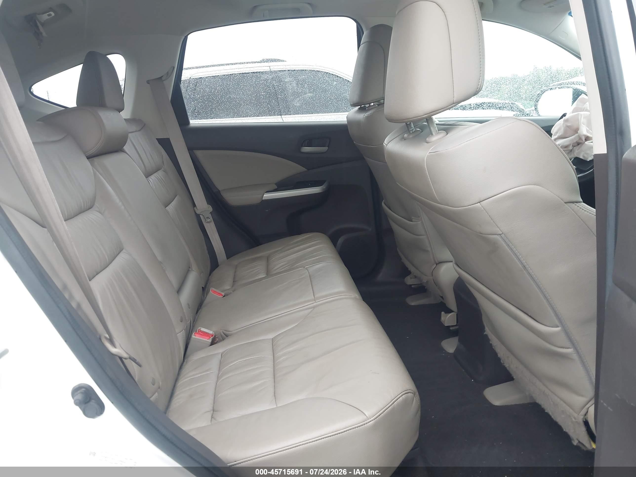 2013 Honda Cr-v Ex-l White vin: 5J6RM4H76DL022944
