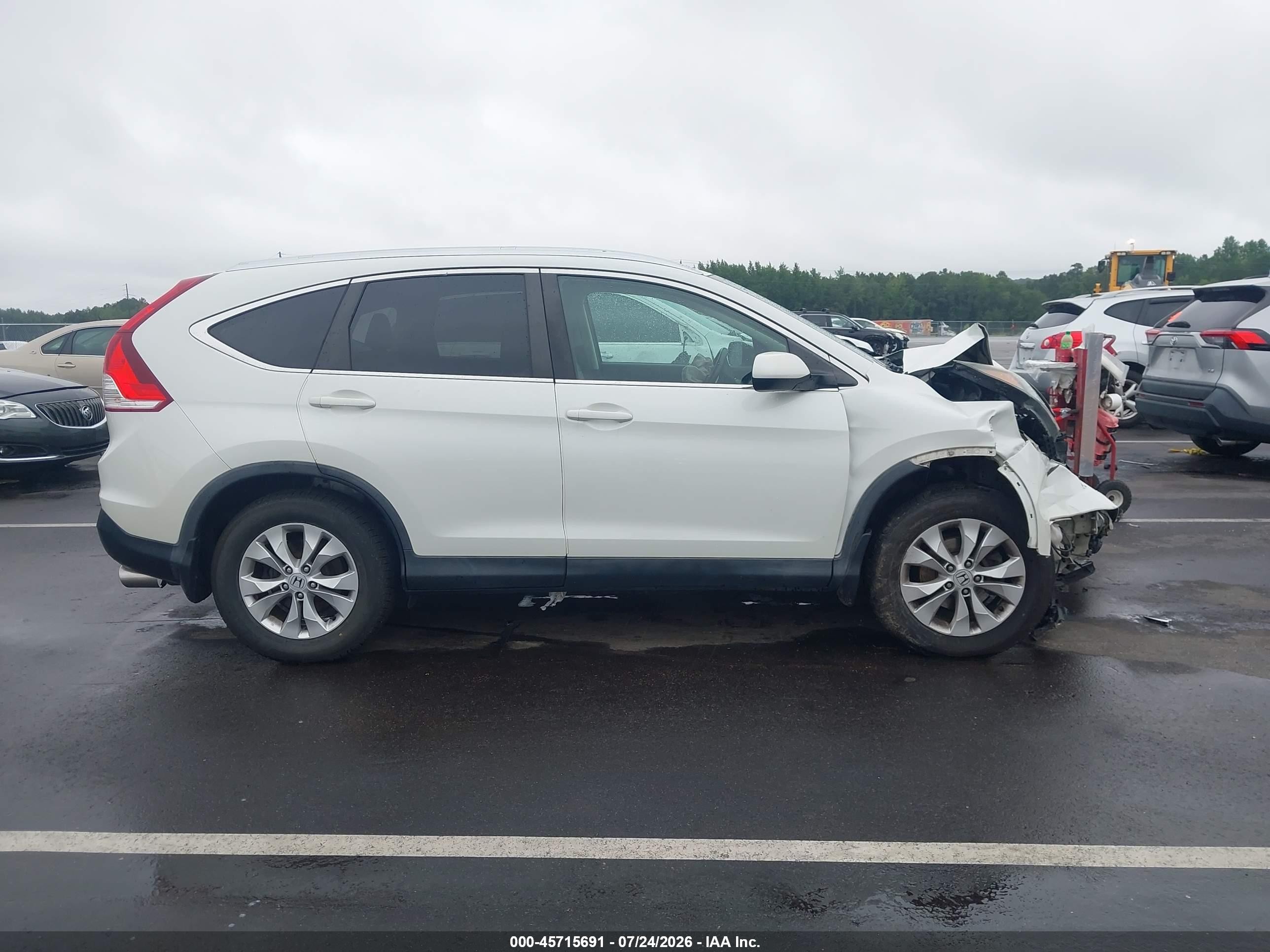 2013 Honda Cr-v Ex-l White vin: 5J6RM4H76DL022944