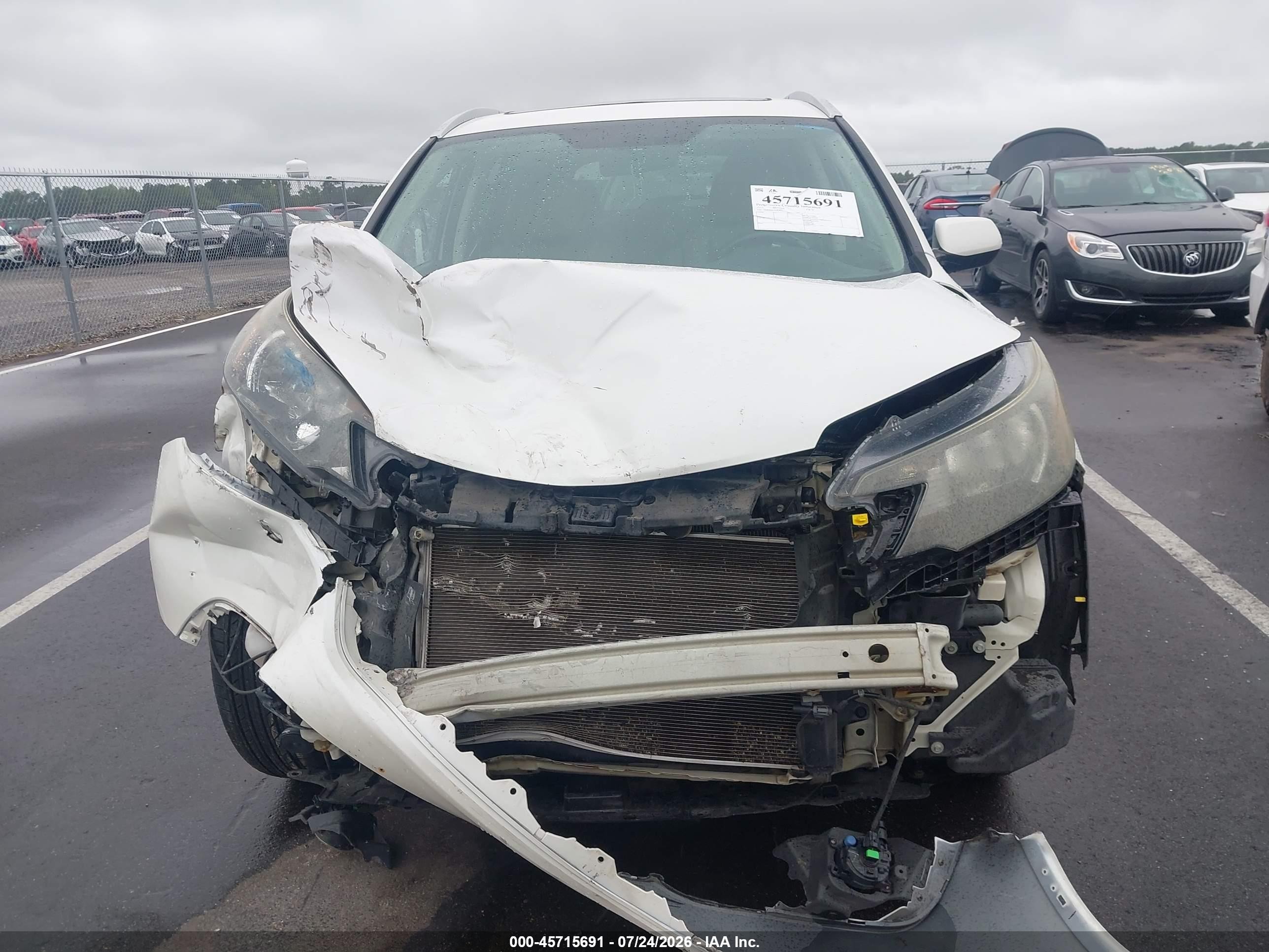 2013 Honda Cr-v Ex-l White vin: 5J6RM4H76DL022944