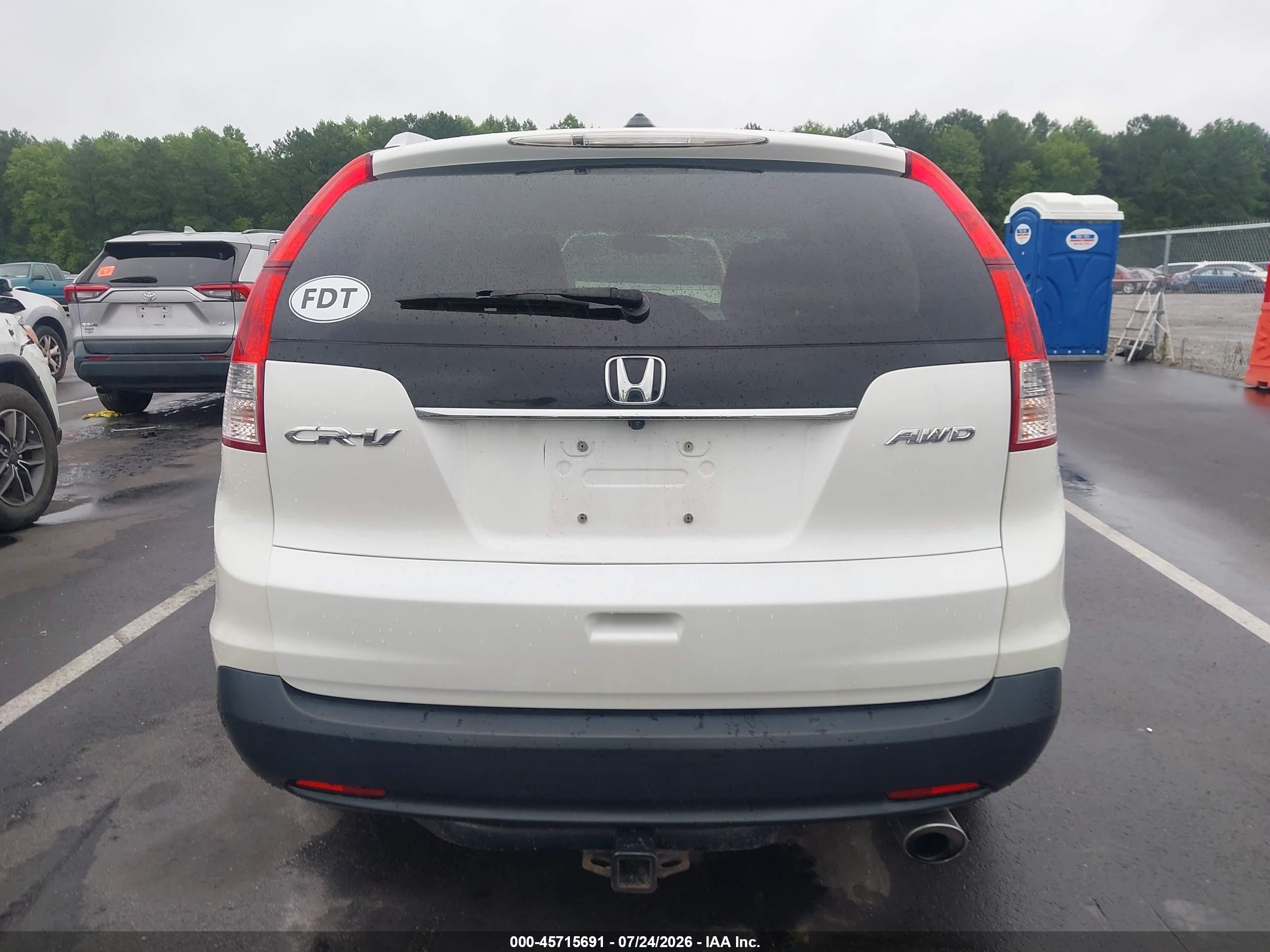 2013 Honda Cr-v Ex-l White vin: 5J6RM4H76DL022944
