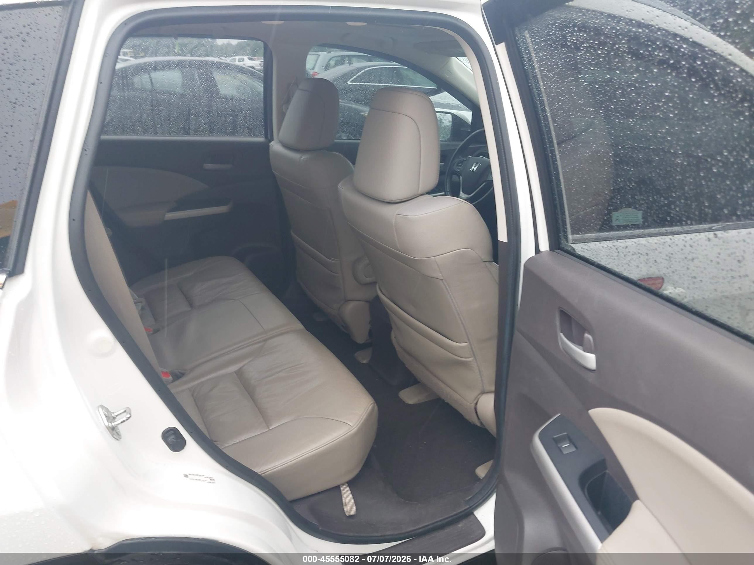 2013 Honda Cr-v Ex-l White vin: 5J6RM4H76DL026220