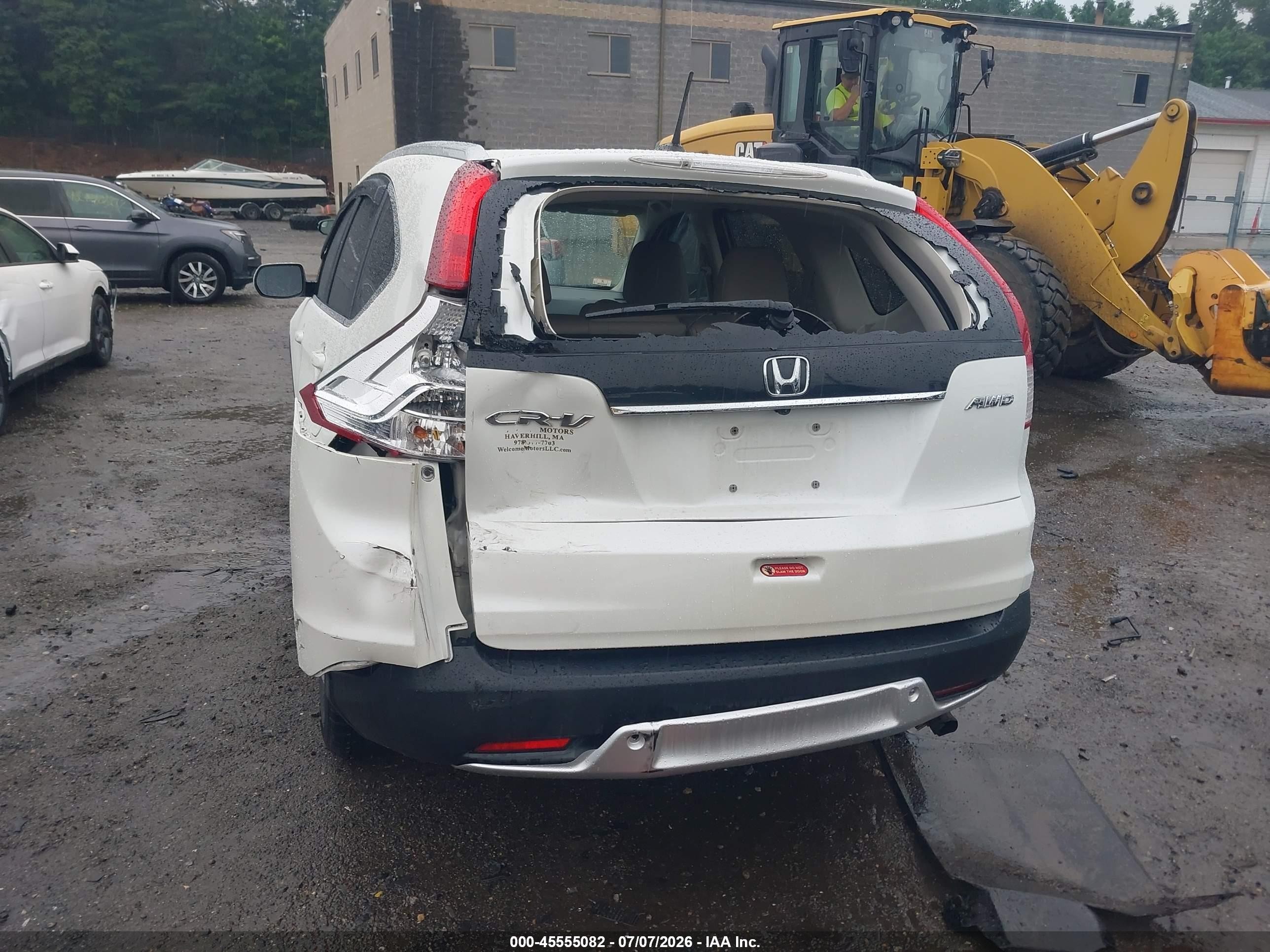 2013 Honda Cr-v Ex-l White vin: 5J6RM4H76DL026220