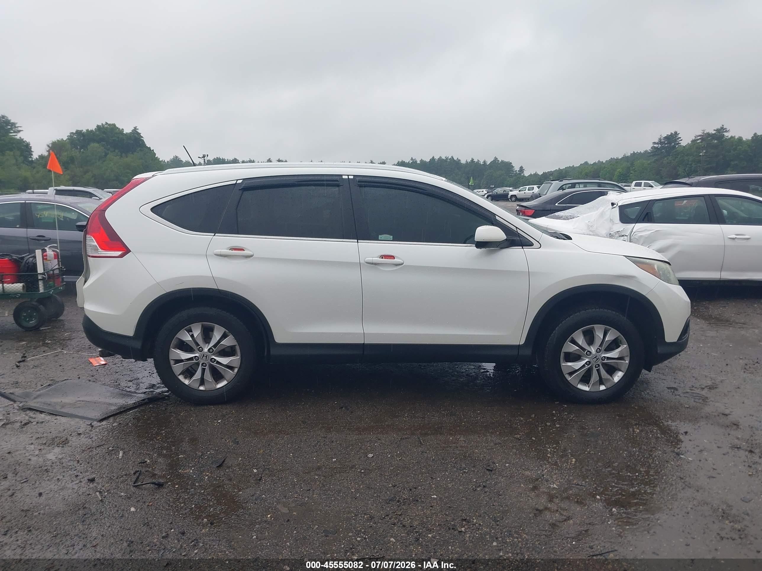 2013 Honda Cr-v Ex-l White vin: 5J6RM4H76DL026220