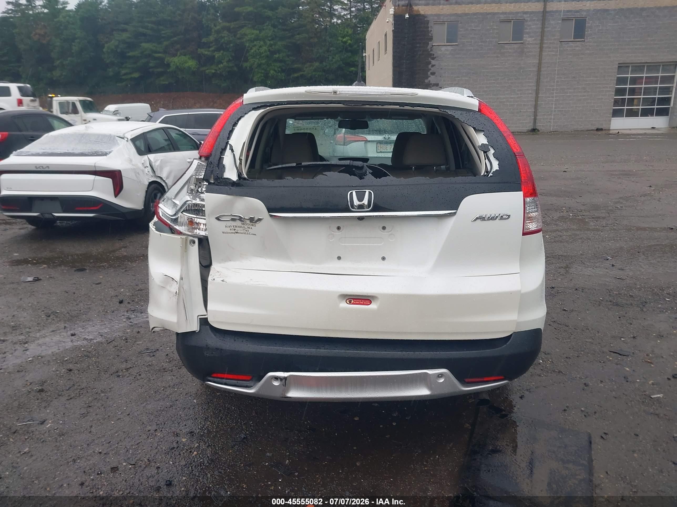 2013 Honda Cr-v Ex-l White vin: 5J6RM4H76DL026220
