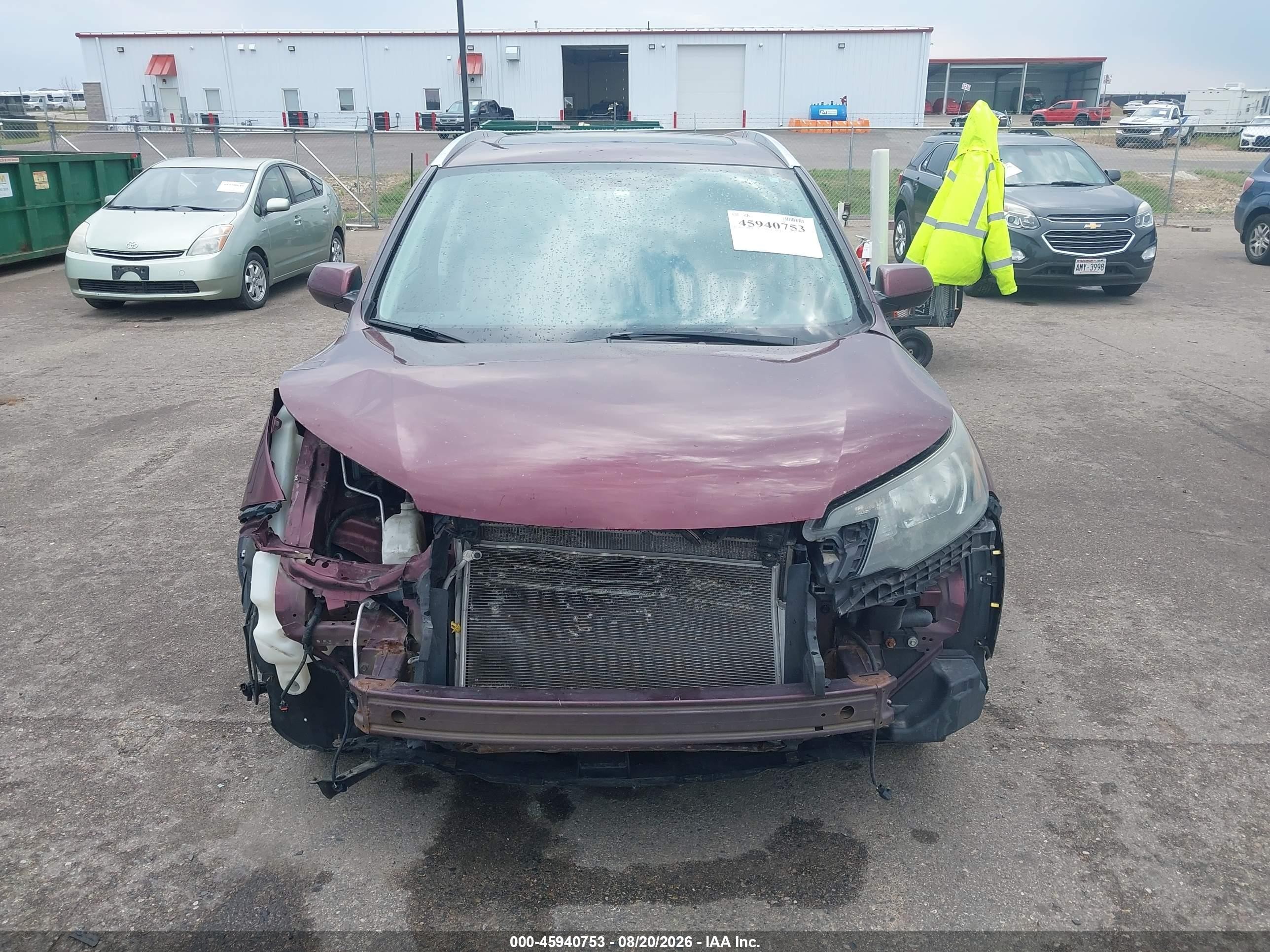 2013 Honda Cr-v Ex-l Burgundy vin: 5J6RM4H76DL032194