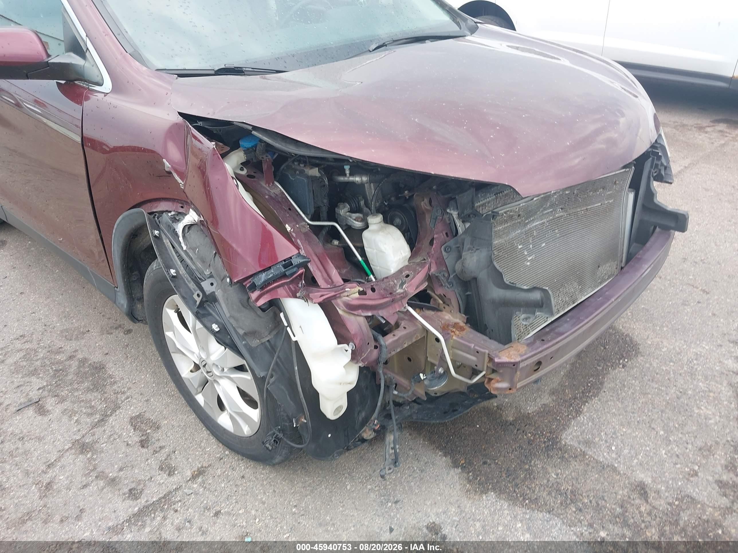 2013 Honda Cr-v Ex-l Burgundy vin: 5J6RM4H76DL032194