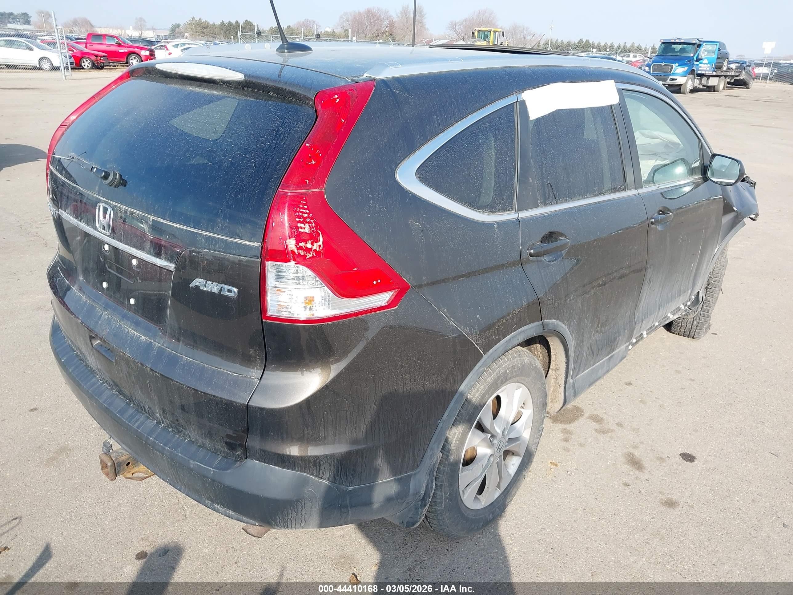 2013 Honda Cr-v Ex-l Brown vin: 5J6RM4H76DL041512