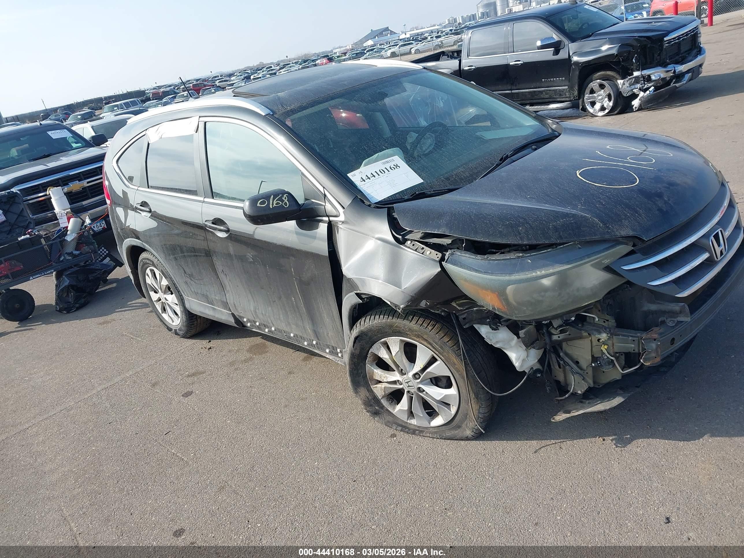 2013 Honda Cr-v Ex-l Brown vin: 5J6RM4H76DL041512