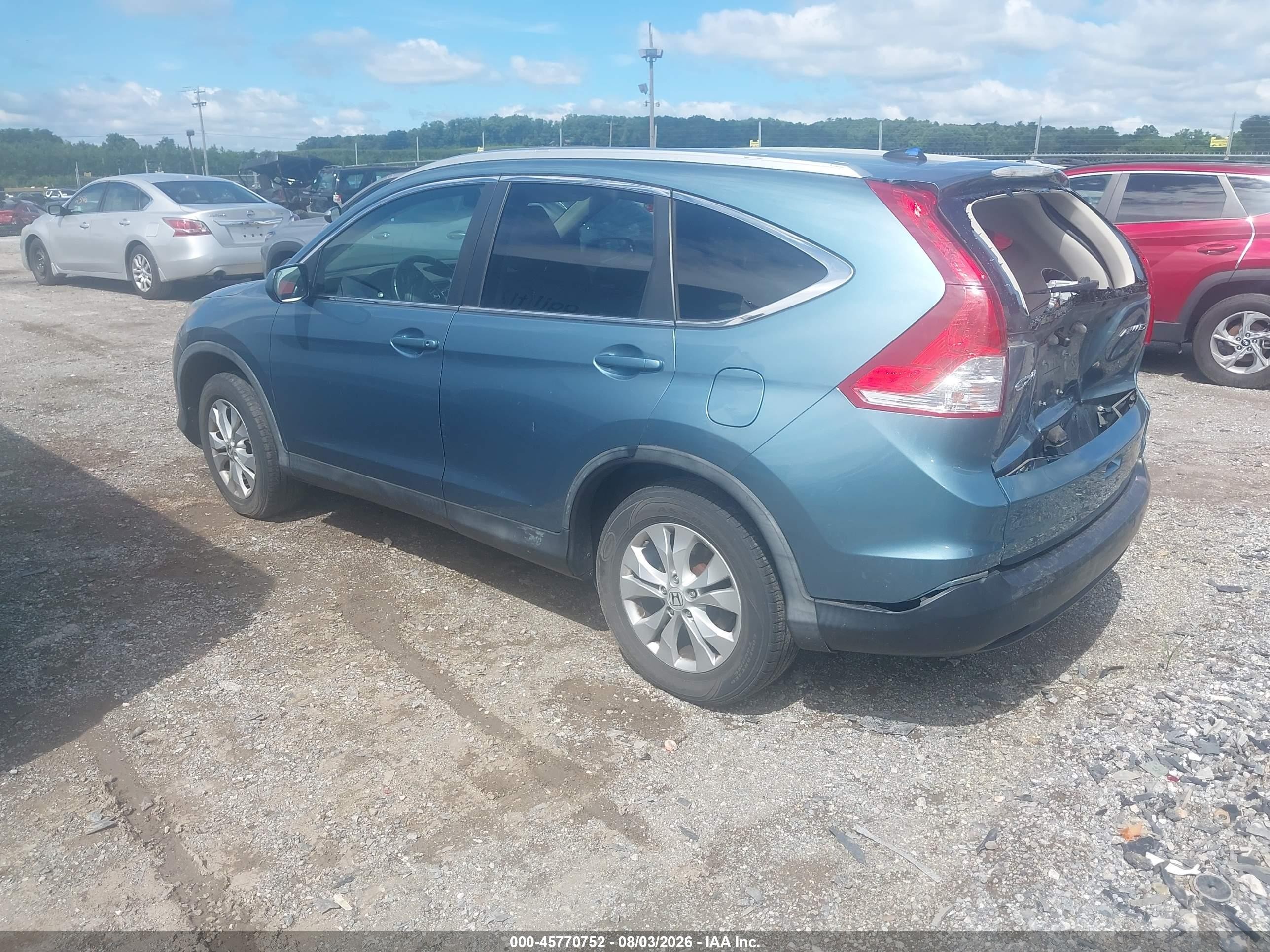 2013 Honda Cr-v Ex-l Green vin: 5J6RM4H76DL051862
