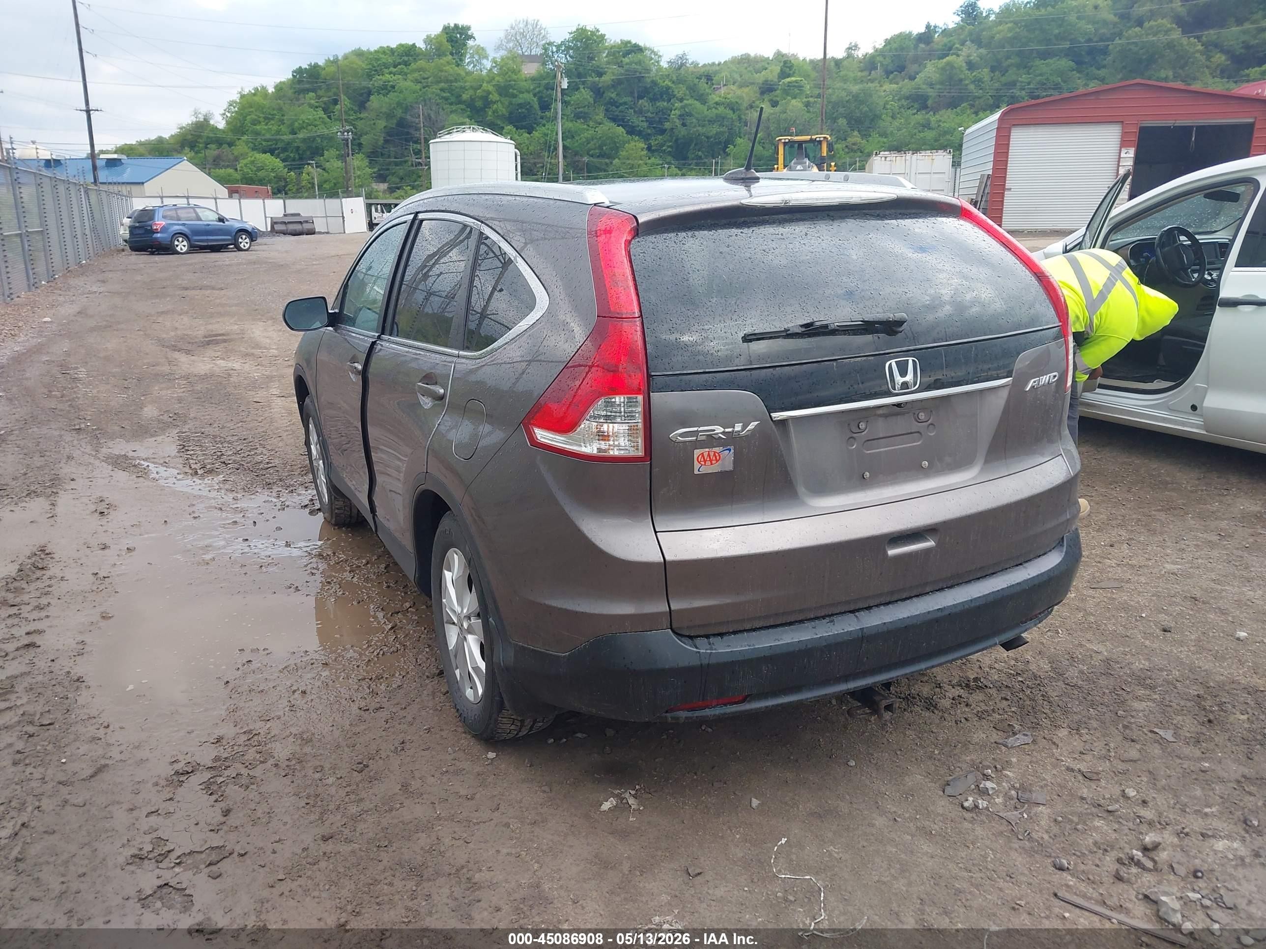 2013 Honda Cr-v Ex-l Gray vin: 5J6RM4H76DL052445
