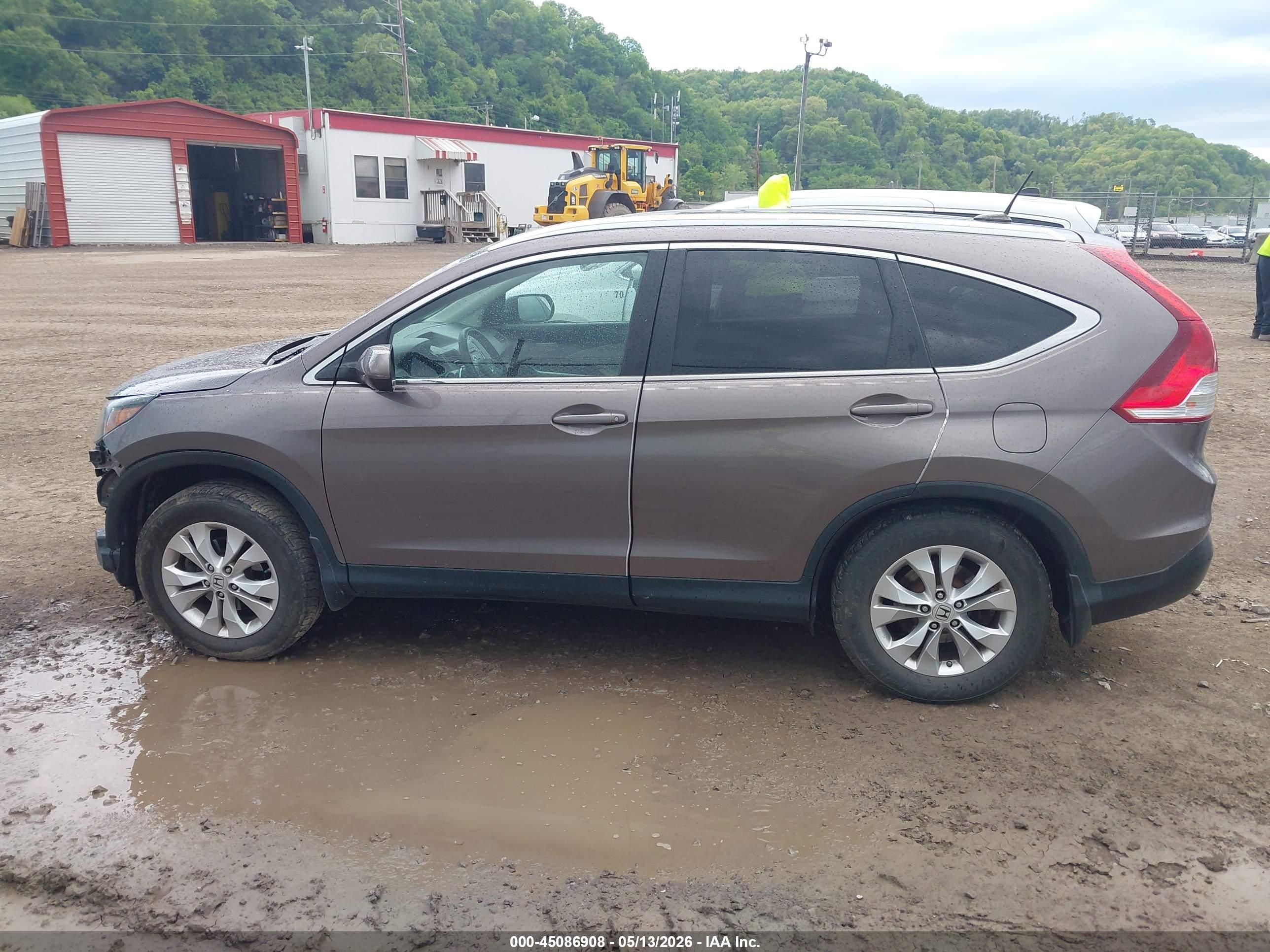 2013 Honda Cr-v Ex-l Gray vin: 5J6RM4H76DL052445
